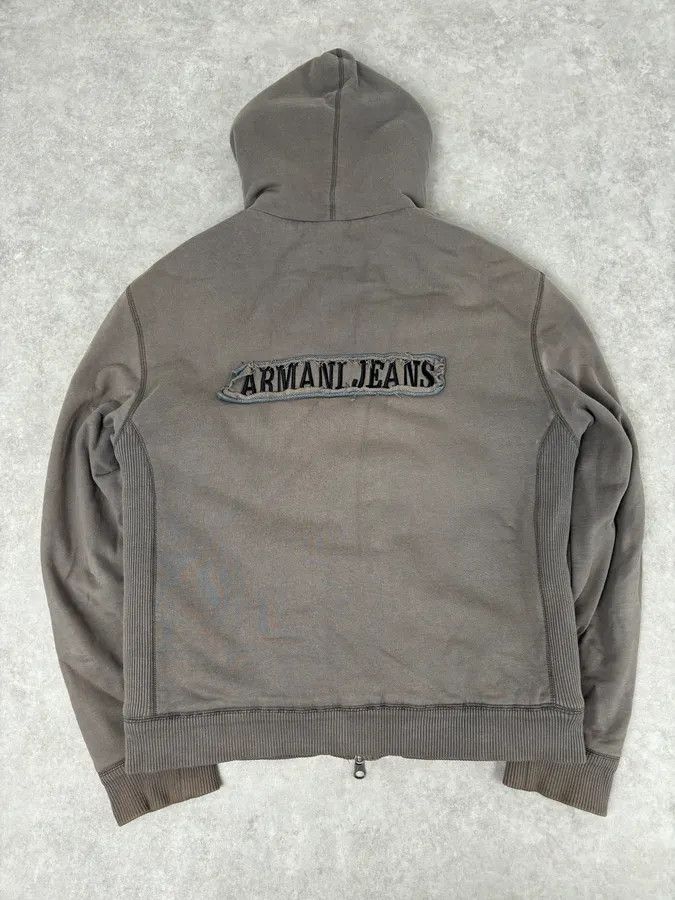 Armani 2000s Armani Brown Fur-Lined Zip-up Hoodie Size US L / EU 52-54 / 3 - 5 Thumbnail