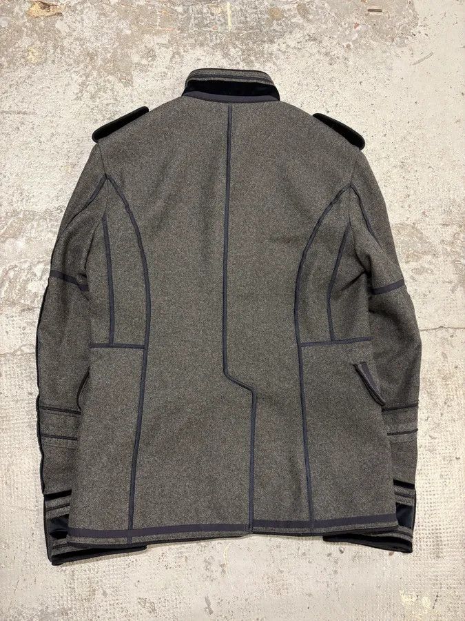 Dolce & Gabbana AW2009 Dolce & Gabbana Grey & Navy Napoleon Officer Wool Jacket Size 42R - 7 Thumbnail