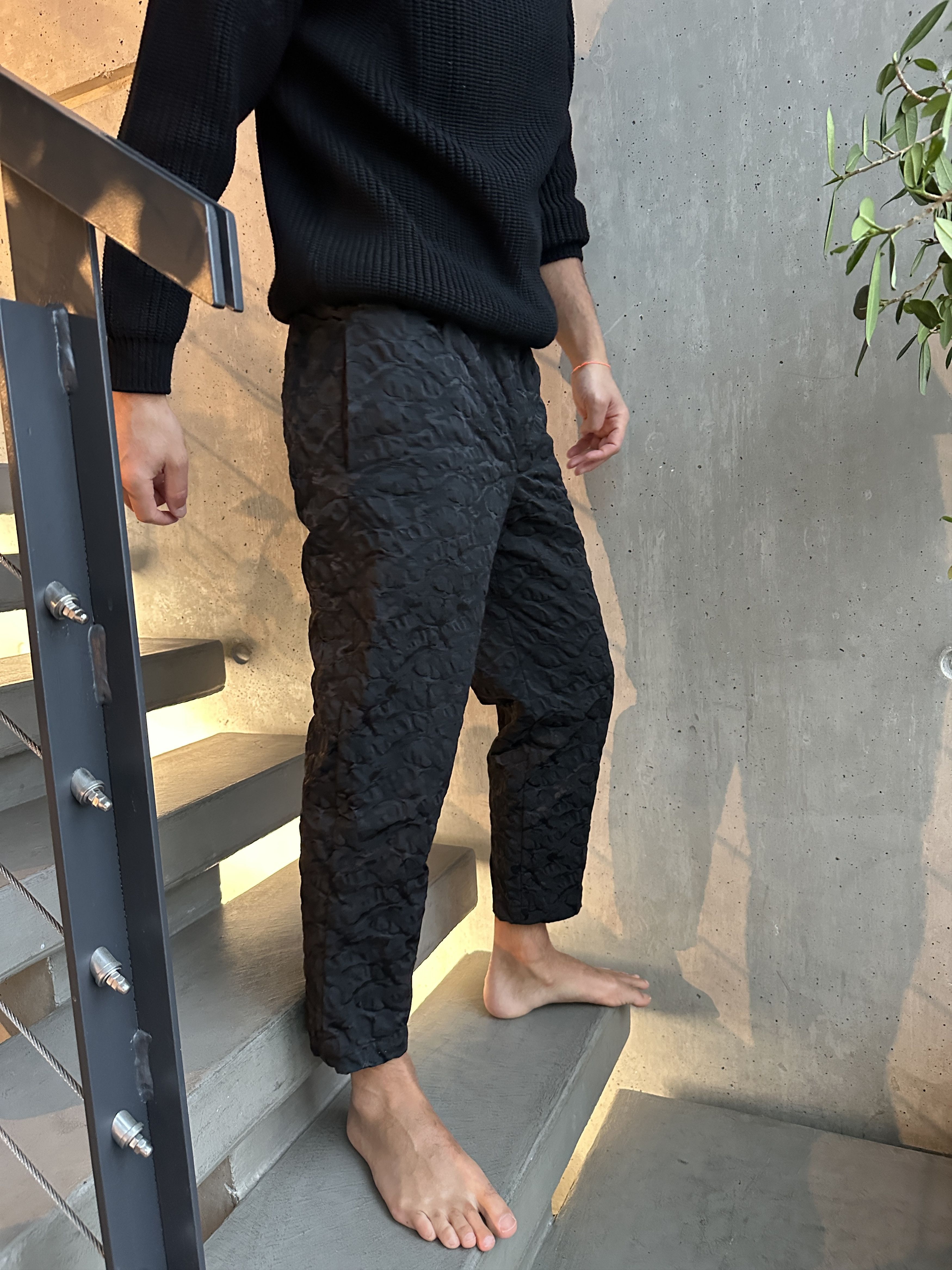 Comme des Garcons Textured black pant Size US 36 / EU 52 - 6 Thumbnail