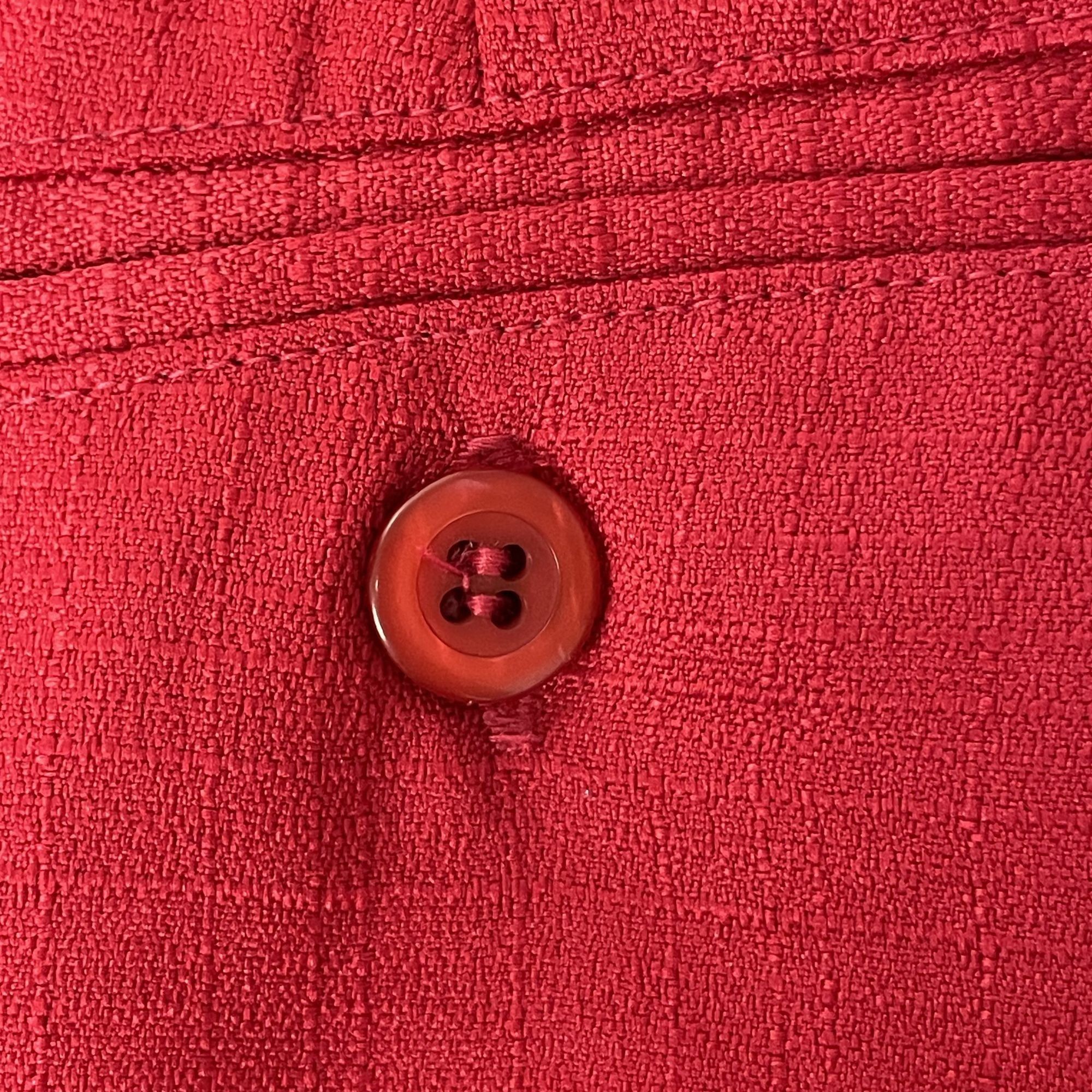 Other Vtg Montique SHINY RED TEXTURED Christmas Dress Pants Size US 38 / EU 54 - 3 Thumbnail