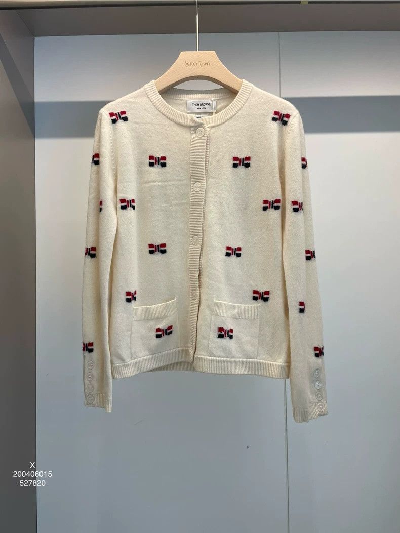 Thom Browne Thom Browne White American cashmere sweater Size US S / EU 44-46 / 1 - 1 Thumbnail