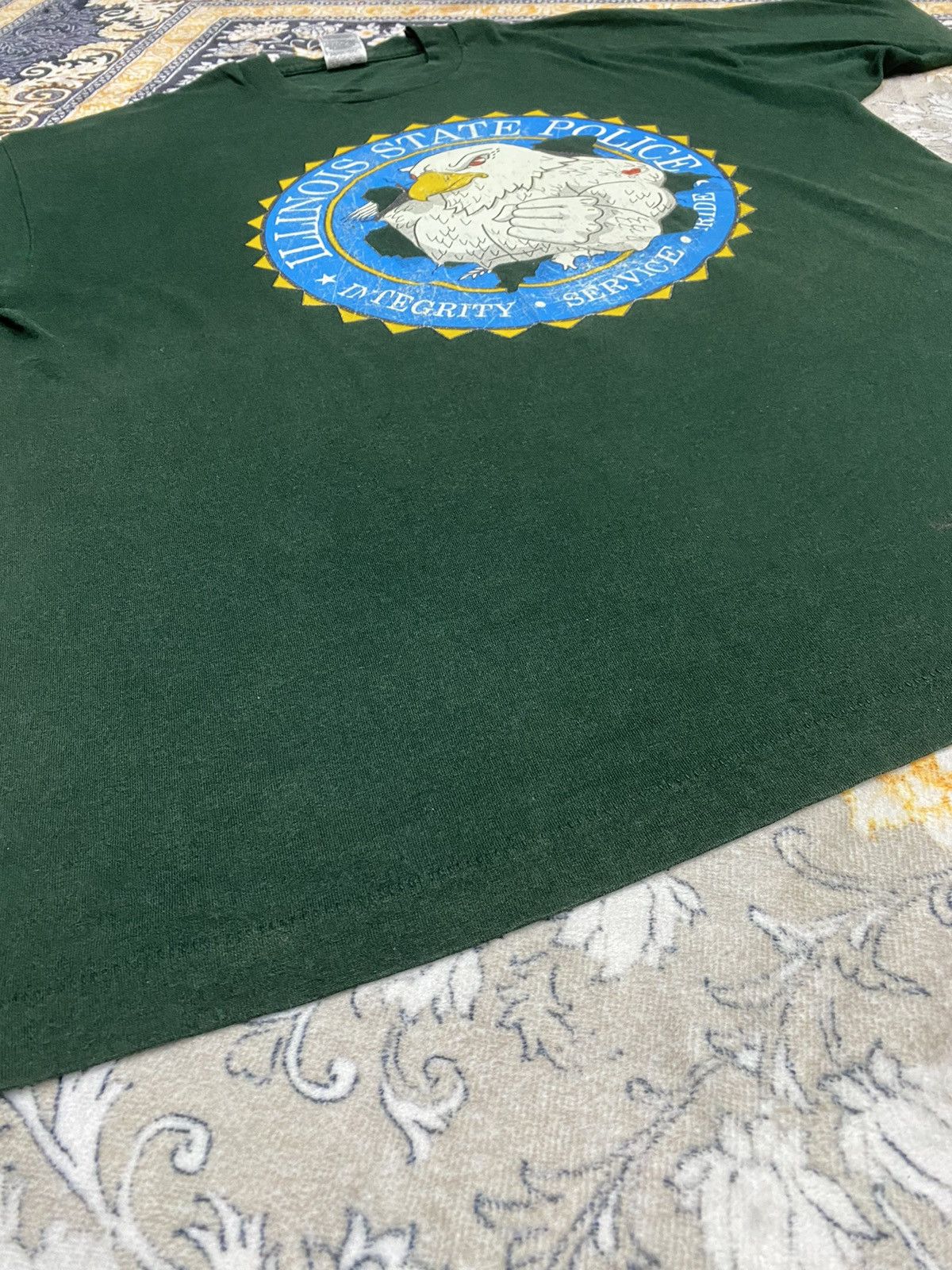 Fruit Of The Loom × Vintage VINTAGE ILLINOIS STATE POLICE 90s RARE TEE Size US XL / EU 56 / 4 - 6 Thumbnail