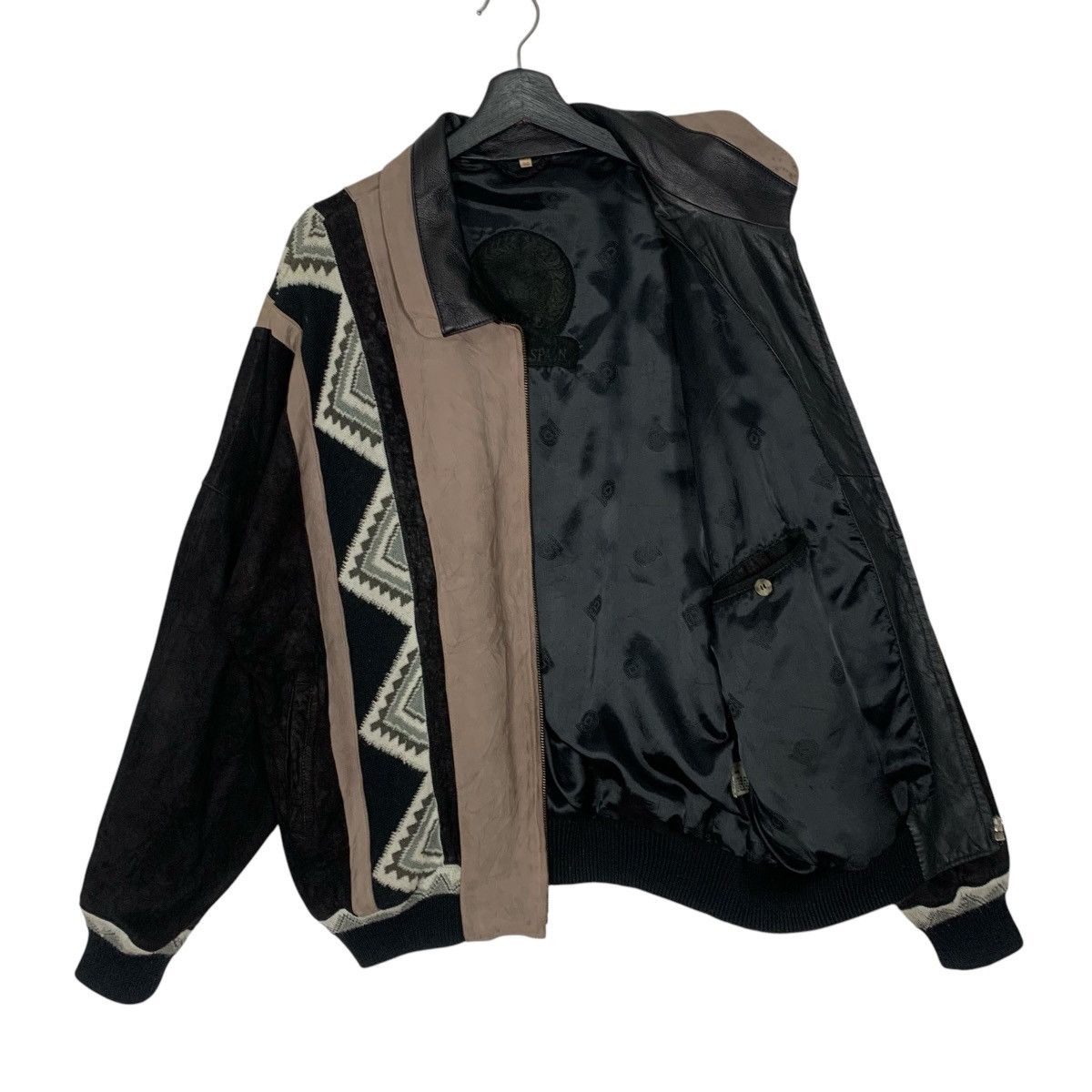 Vintage Vintage AMGE Made In Spain Outdoor Streetwear Leather Jaket Size US L / EU 52-54 / 3 - 5 Thumbnail