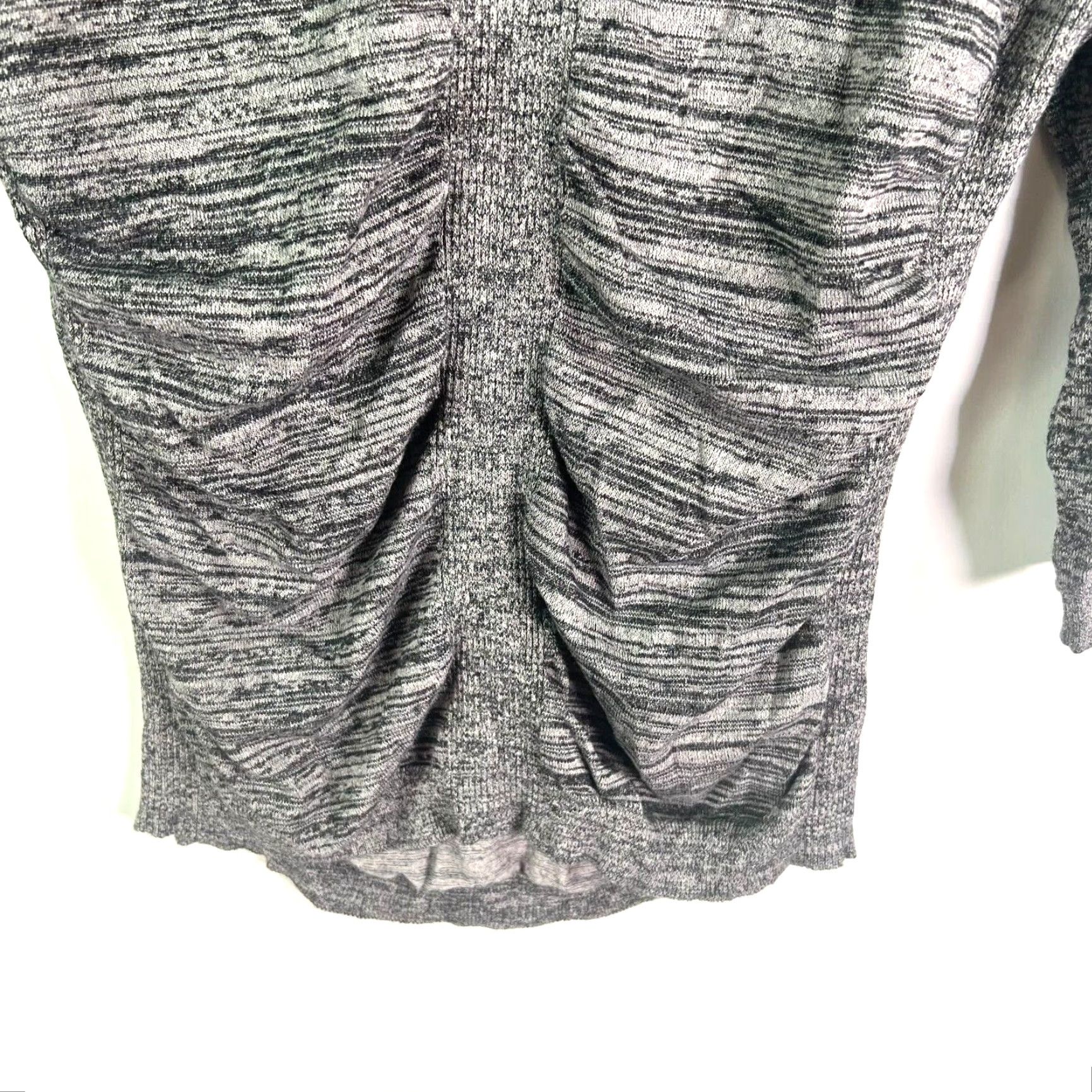 Vintage Maurices Heather Gathered V-Neck Knit Top Womens Size L Gray Shirt Size L / US 10 / IT 46 - 4 Thumbnail