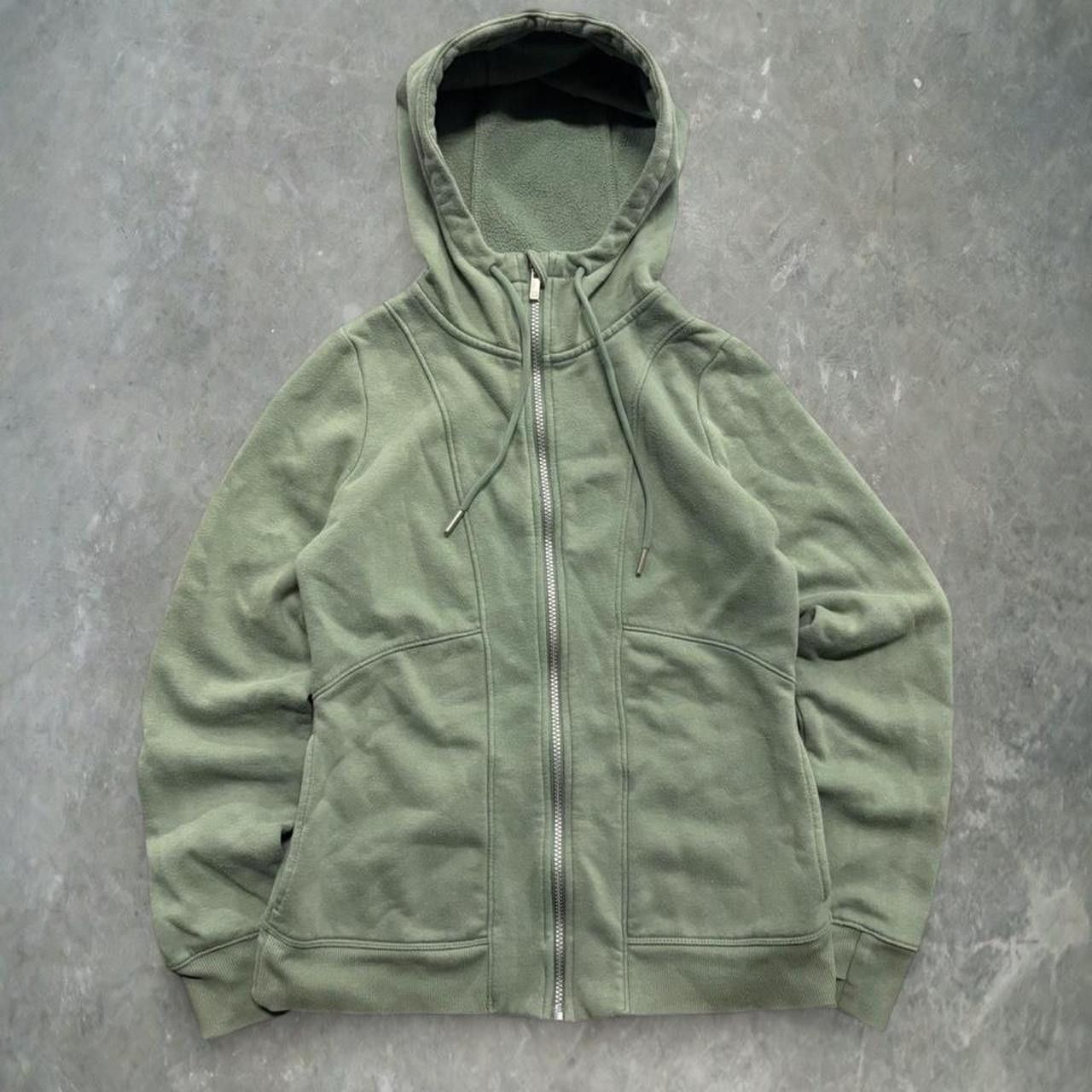 Vintage Crazy Vintage Y2K/2000s Blank Green Zipup Hoodie! Size US S / EU 44-46 / 1 - 1 Thumbnail