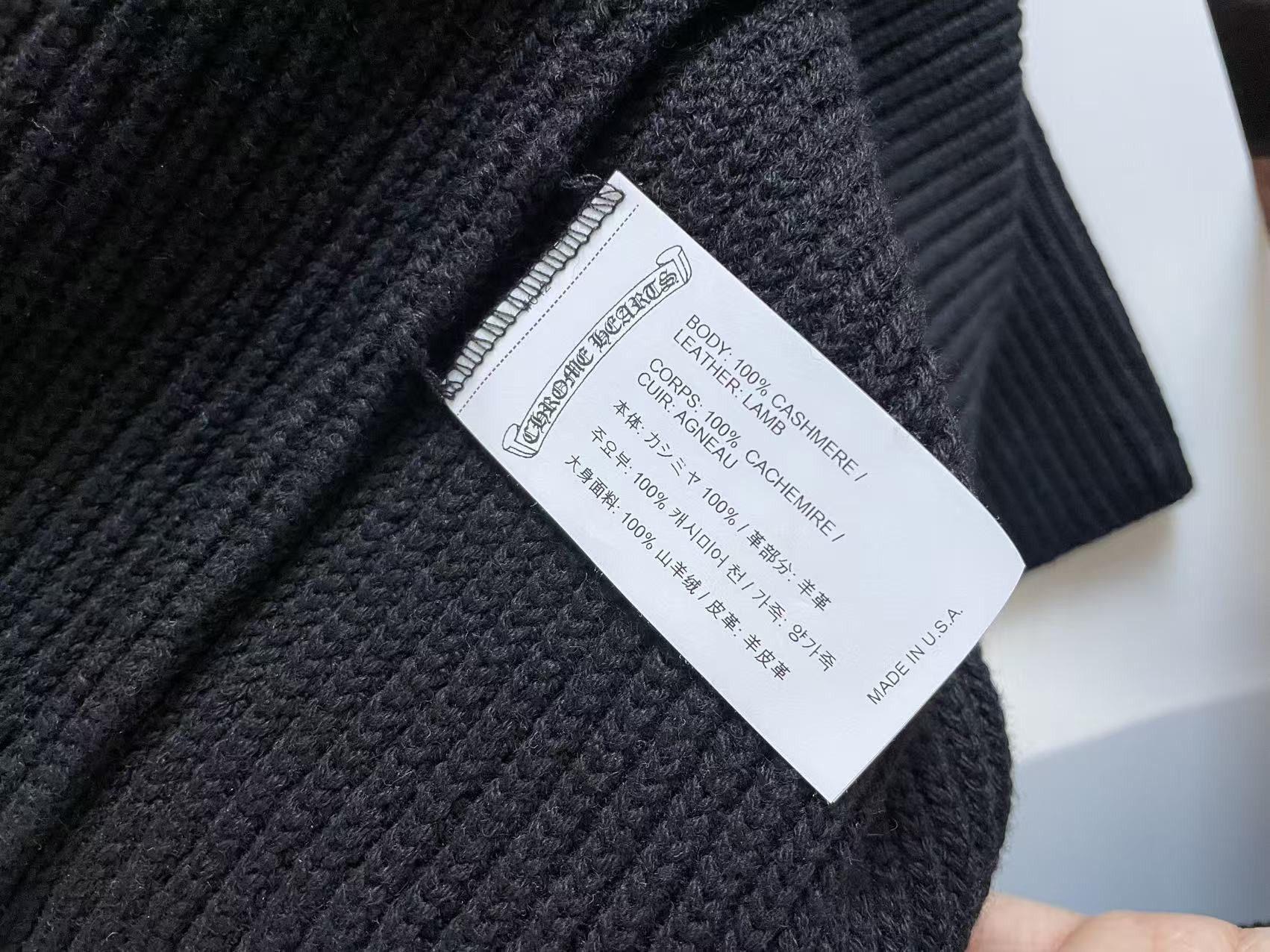 Chrome Hearts Chrome Hearts Triple Cross Patch Scroll Cashmere Sweater Size US XXL / EU 58 / 5 - 7 Thumbnail
