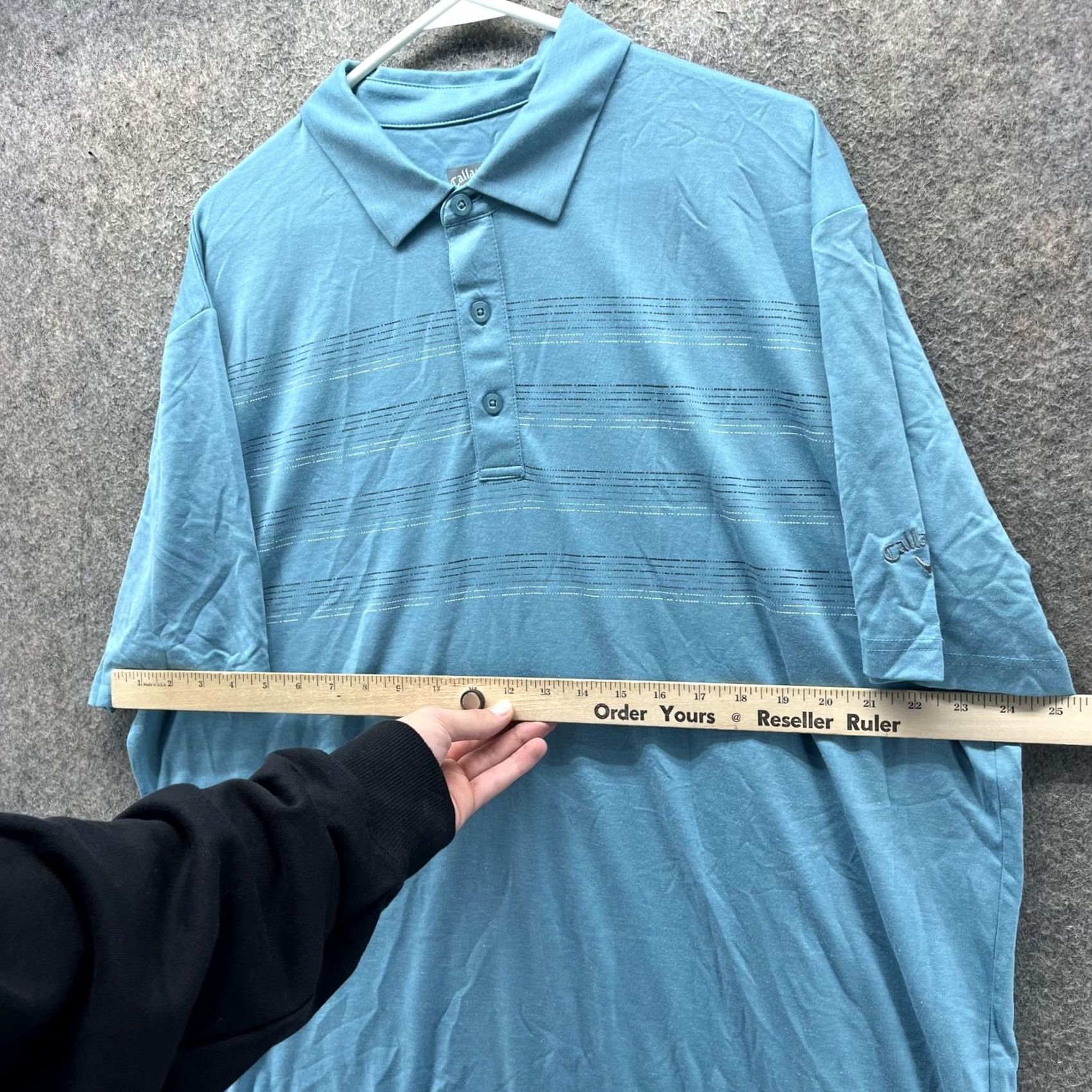 Callaway Callaway Polo Shirt Mens XL Blue Striped Golf Performance Stretch Casual Polo Shirt Mens XL Blue Striped Golf Size US XL / EU 56 / 4 - 6 Thumbnail