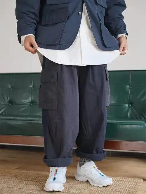 VIBE 20AW Indi Union Japan Navy Patchwork Lantern Military Pants Size US 30 / EU 46 - 1 Thumbnail