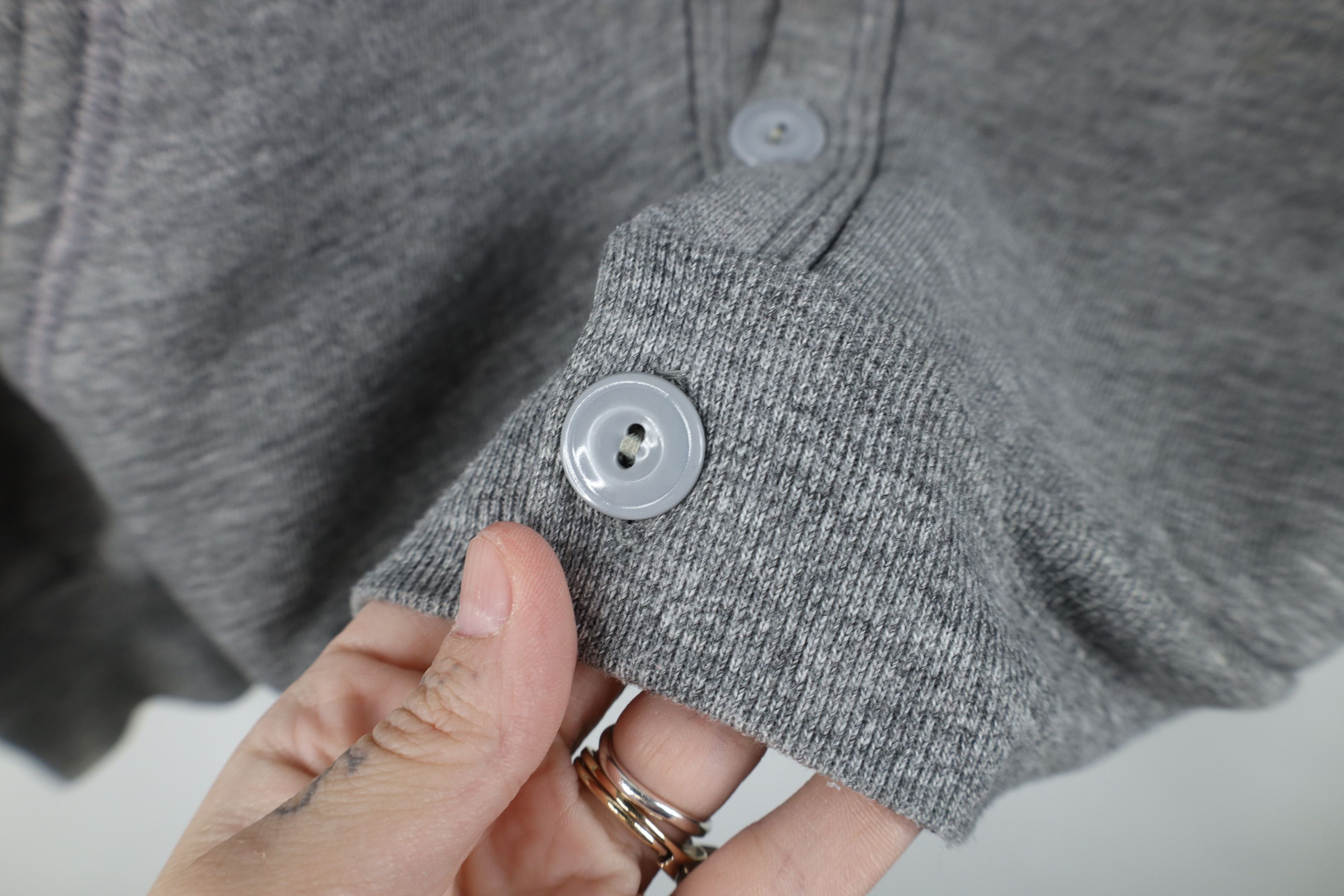 Vintage Vintage 70s Streetwear Cardigan Sweatshirt Heather Gray USA Size US L / EU 52-54 / 3 - 4 Thumbnail