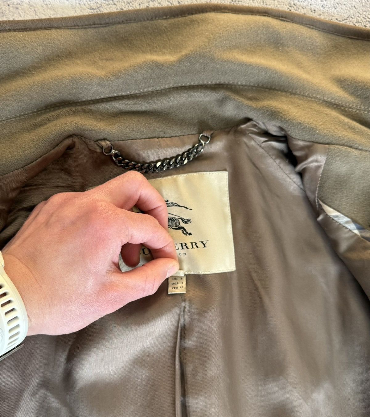 Burberry Burberry Women Trench Coat Wool Cashmere Belted UK8 USA6 Size M / US 6-8 / IT 42-44 - 9 Thumbnail