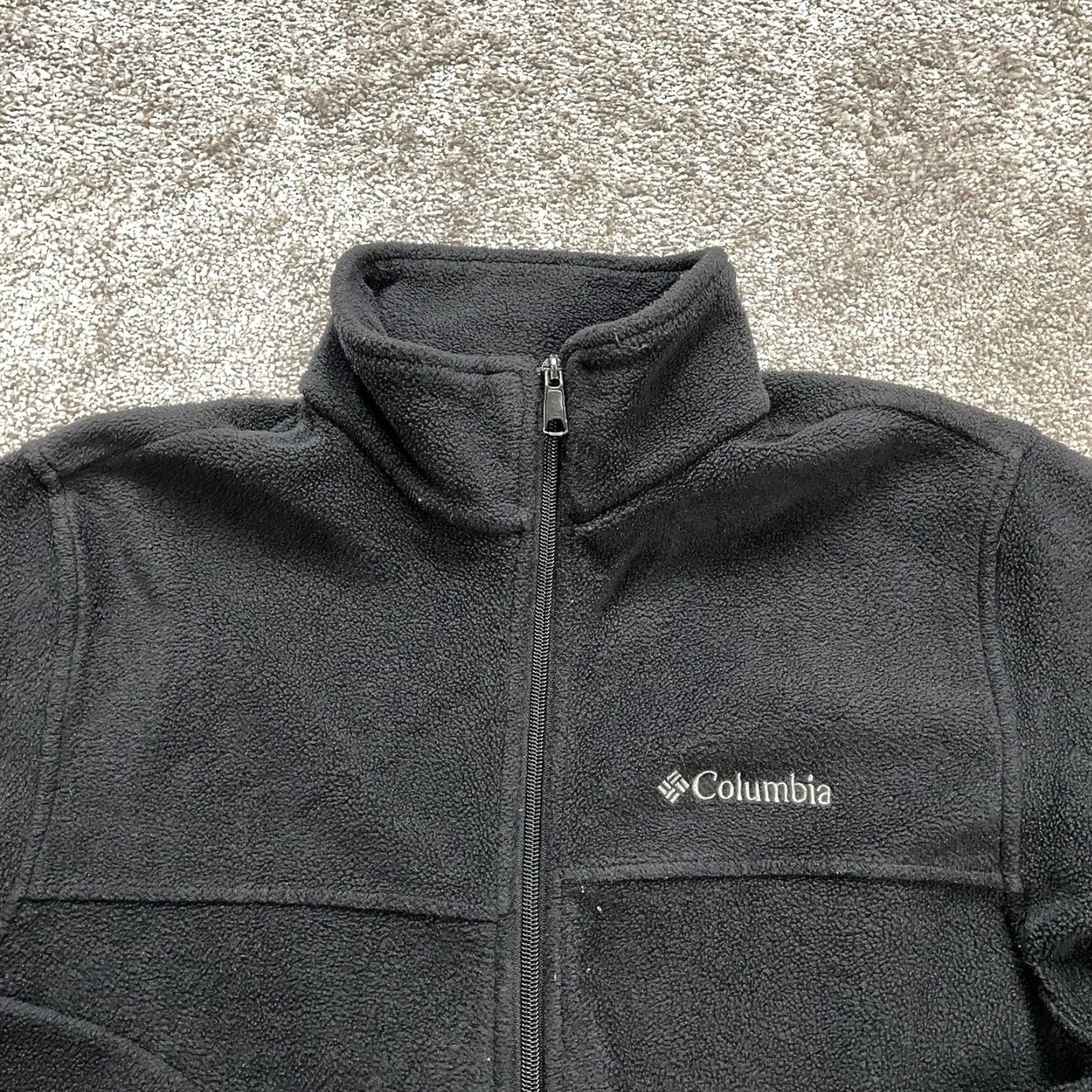Vintage Columbia Benton Springs Jacket Women M Black Full Zip Pockets Fleece Outdoor Everyday Size M / US 6-8 / IT 42-44 - 3 Thumbnail