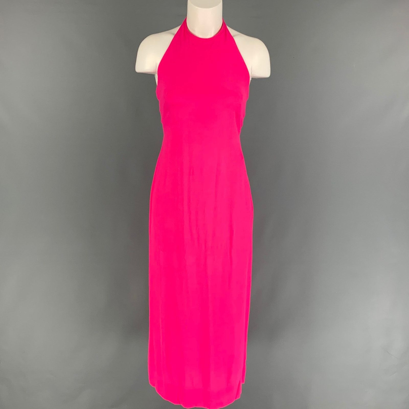 Other THREE GRACES Size S Pink Viscose Halter Shift Dress Size S / US 4 / IT 40 - 1 Thumbnail