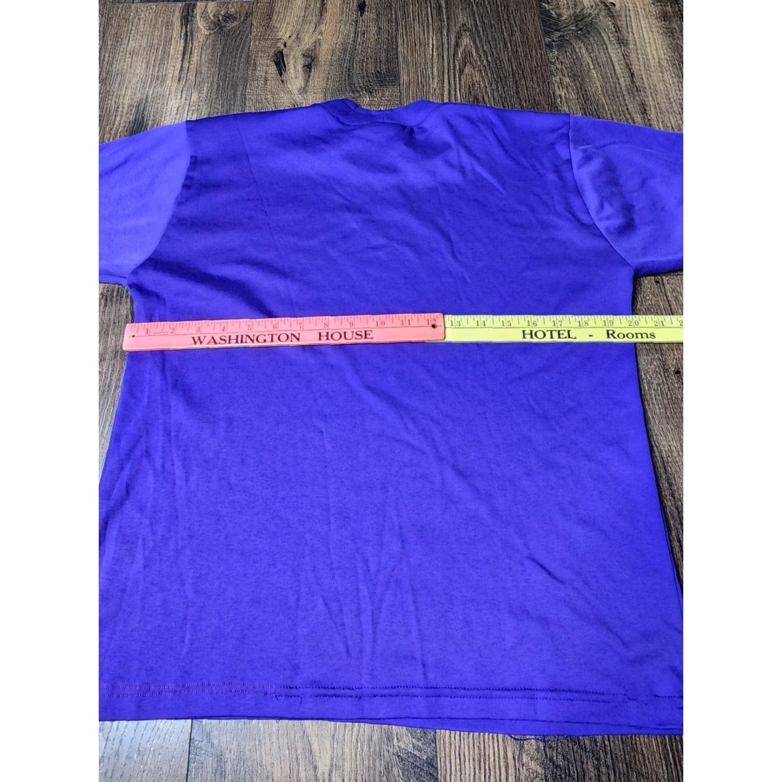 Vintage VINTAGE Beverly Hills Blues Women's T-Shirt 1990s Purple Cotton Casual Retro Distressed Large Size L / US 10 / IT 46 - 6 Thumbnail