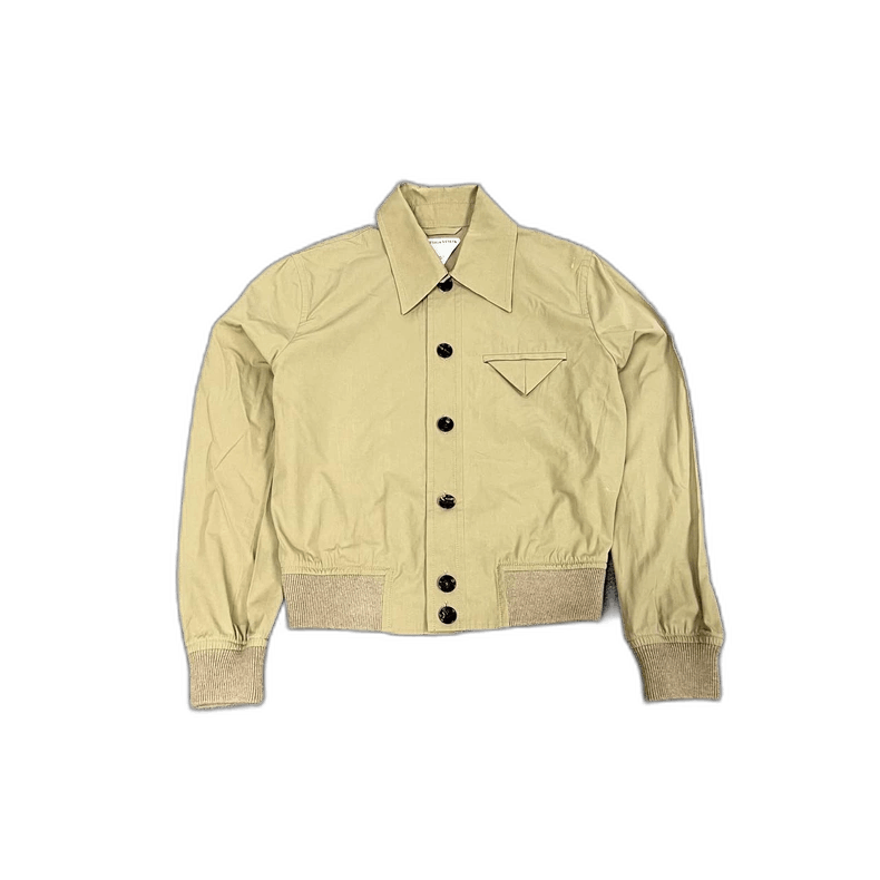 Bottega Veneta Bottega Veneta Crop Khaki Jacket Size M / US 6-8 / IT 42-44 - 1 Thumbnail