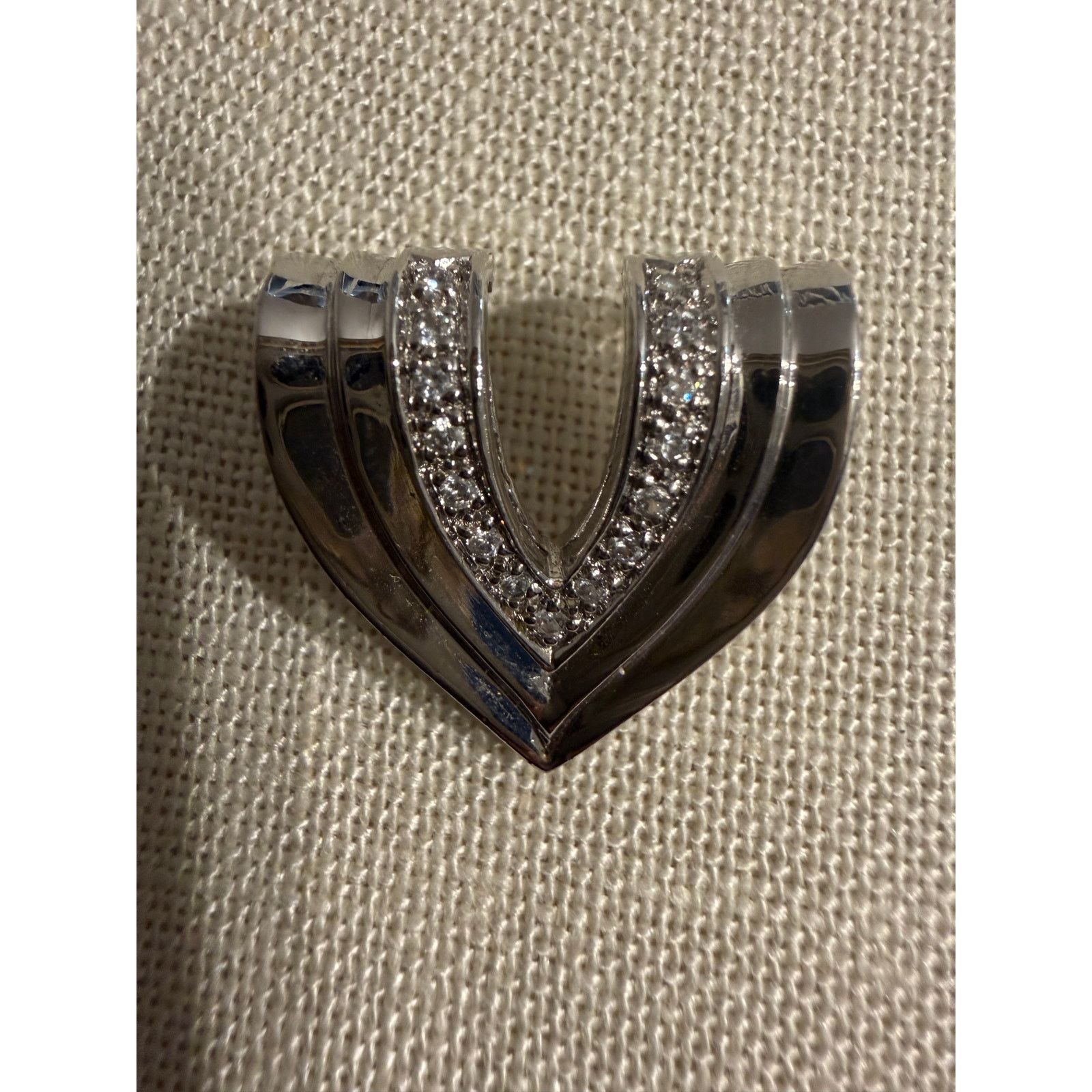 Other Vintage Sterling Silver Chevron Pendant 925 Size ONE SIZE - 1 Thumbnail