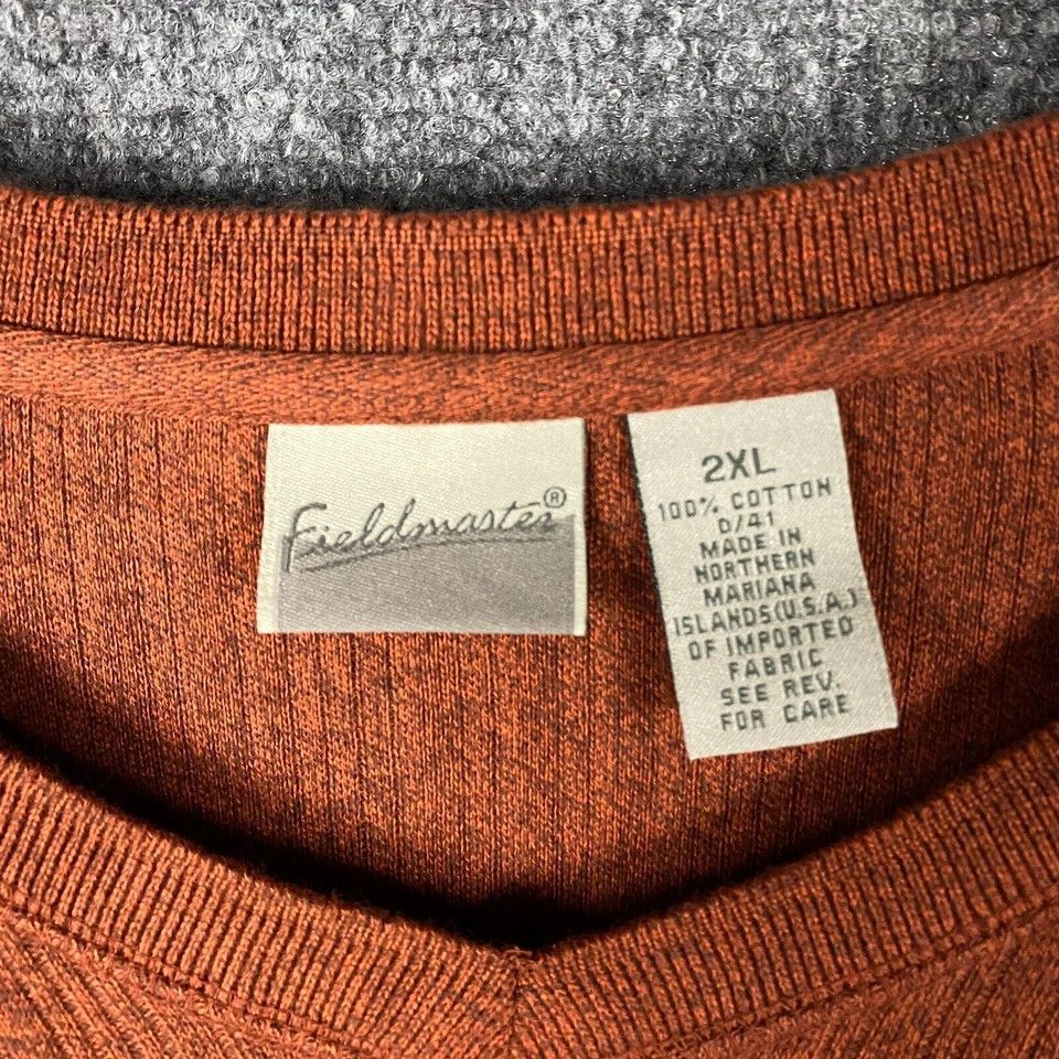 Fieldmaster × Vintage Vintage Fieldmaster Sweater Men's 2XL 100% Cotton V-Neck XXL Size US XXL / EU 58 / 5 - 2 Thumbnail