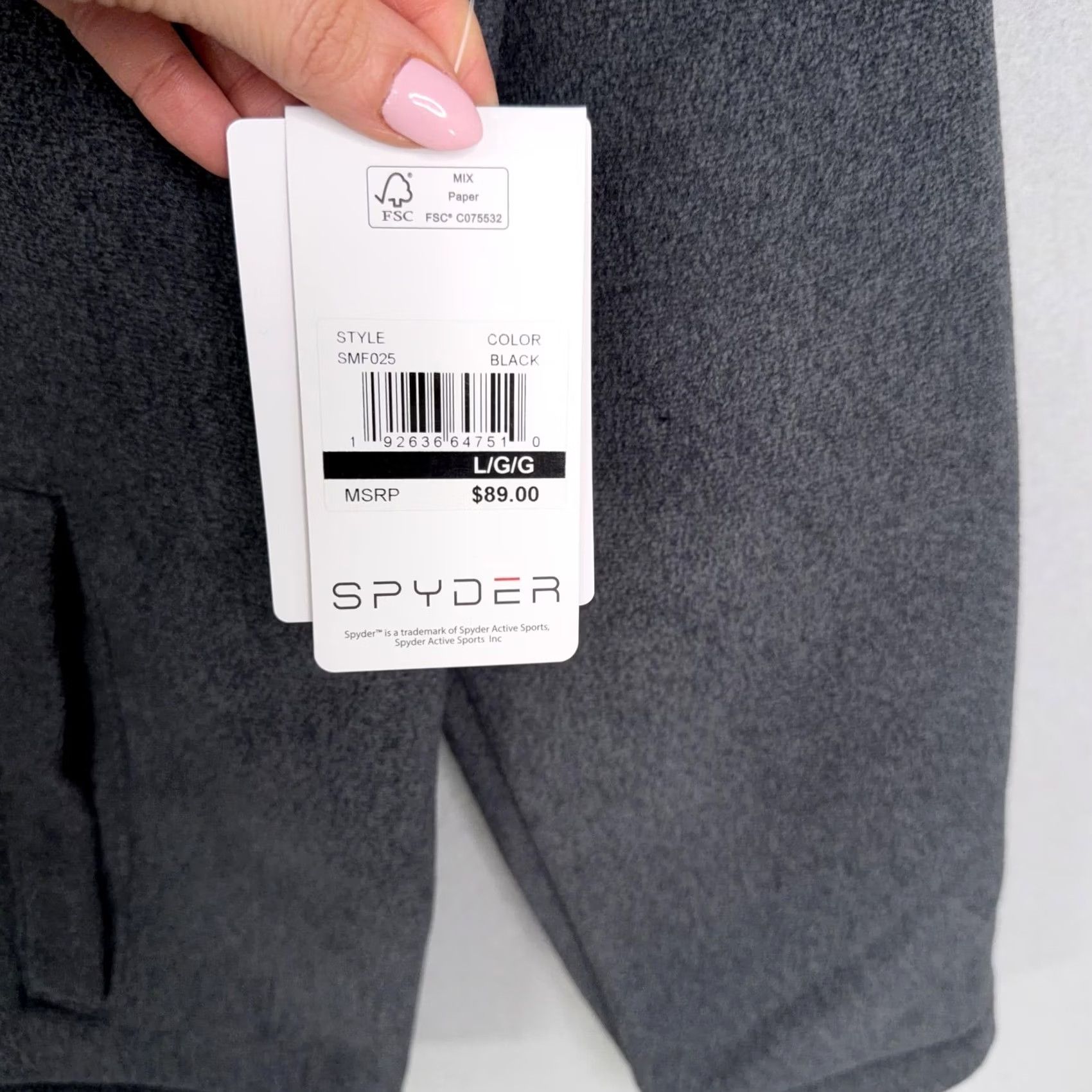 Spyder Spyder Mens Large Fleece Full Zip Stand-Up Collar Jacket Outdoor NWT Gray Regular Fit Pockets Size US L / EU 52-54 / 3 - 4 Thumbnail