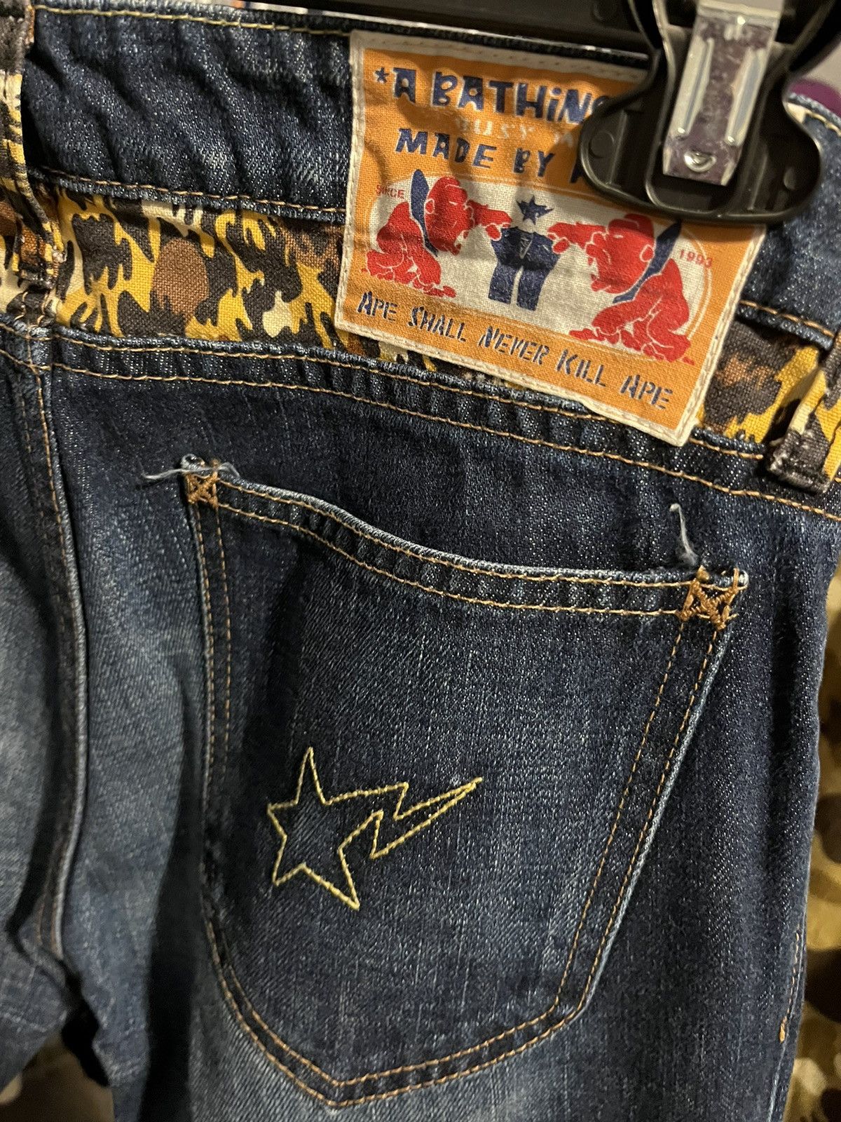 Bape Bape Camo Star Jeans Size 28" / US 6 / IT 42 - 3 Thumbnail