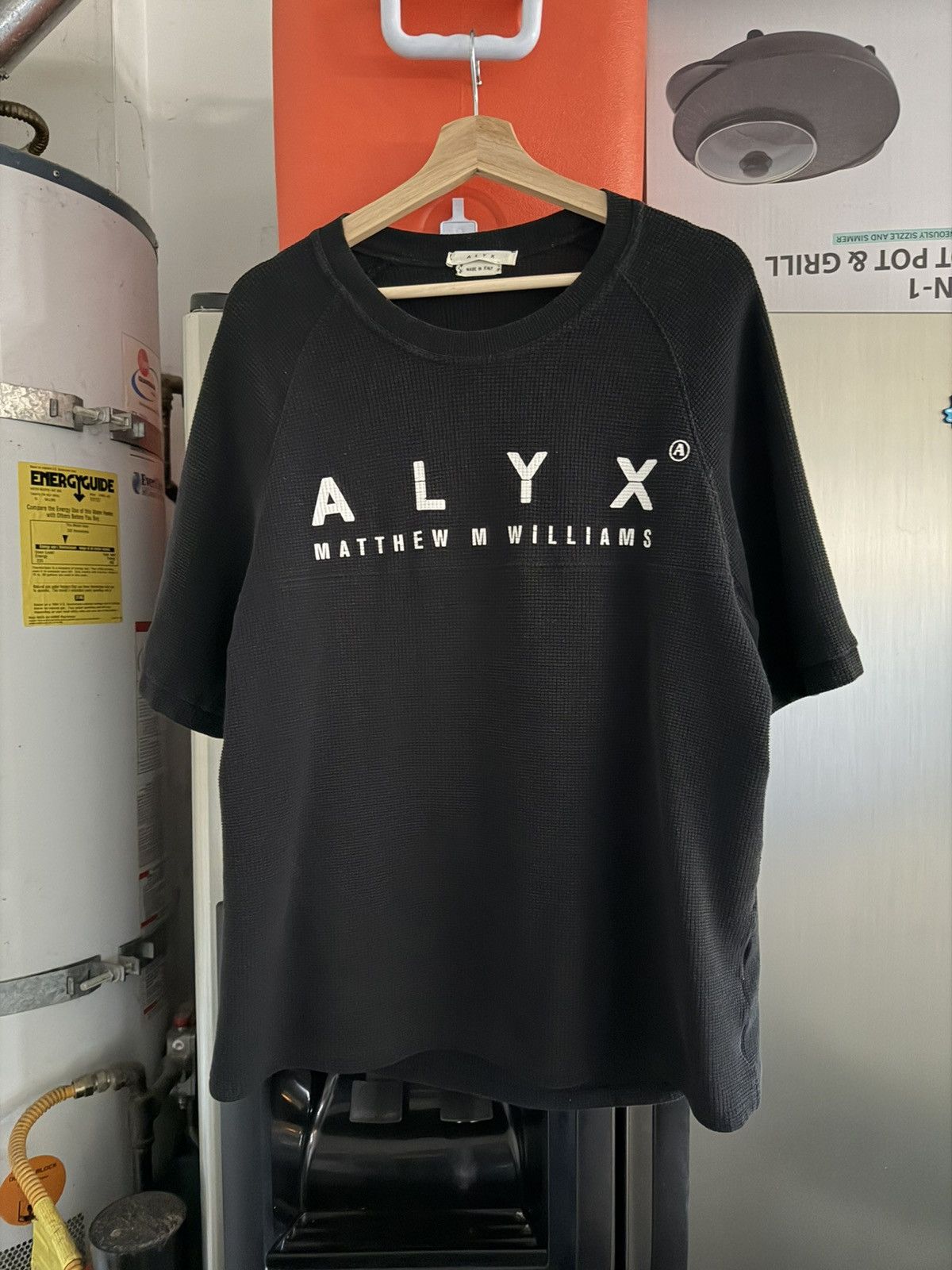1017 ALYX 9SM 1017 ALYX 9SM Black Thermal Waffle Logo T-Shirt Size US L / EU 52-54 / 3 - 1 Thumbnail