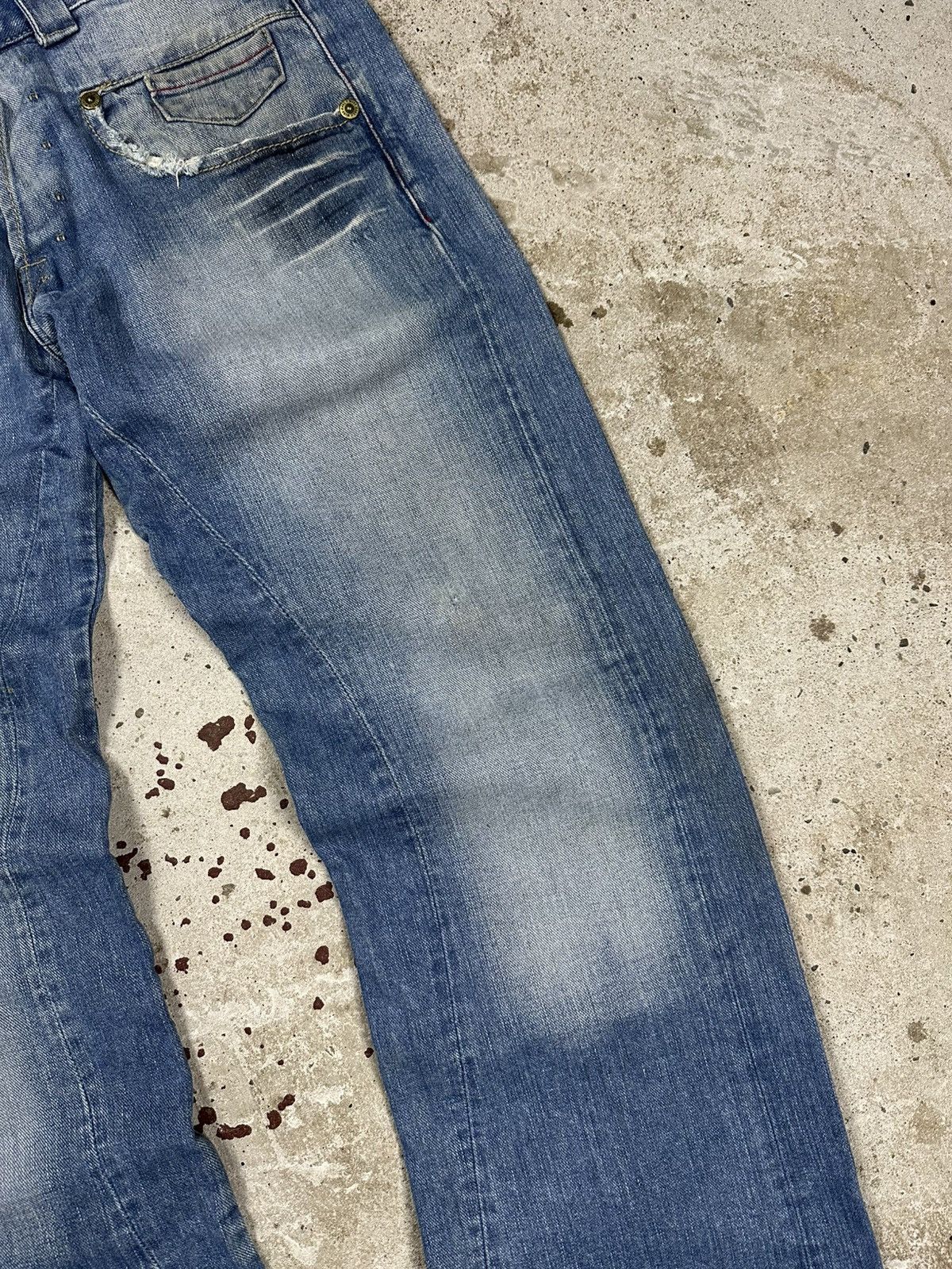 Japanese Brand × Vintage Vintage Y2K Distressed Baggy Denim Pants Jeans Washed Size US 34 / EU 50 - 7 Thumbnail