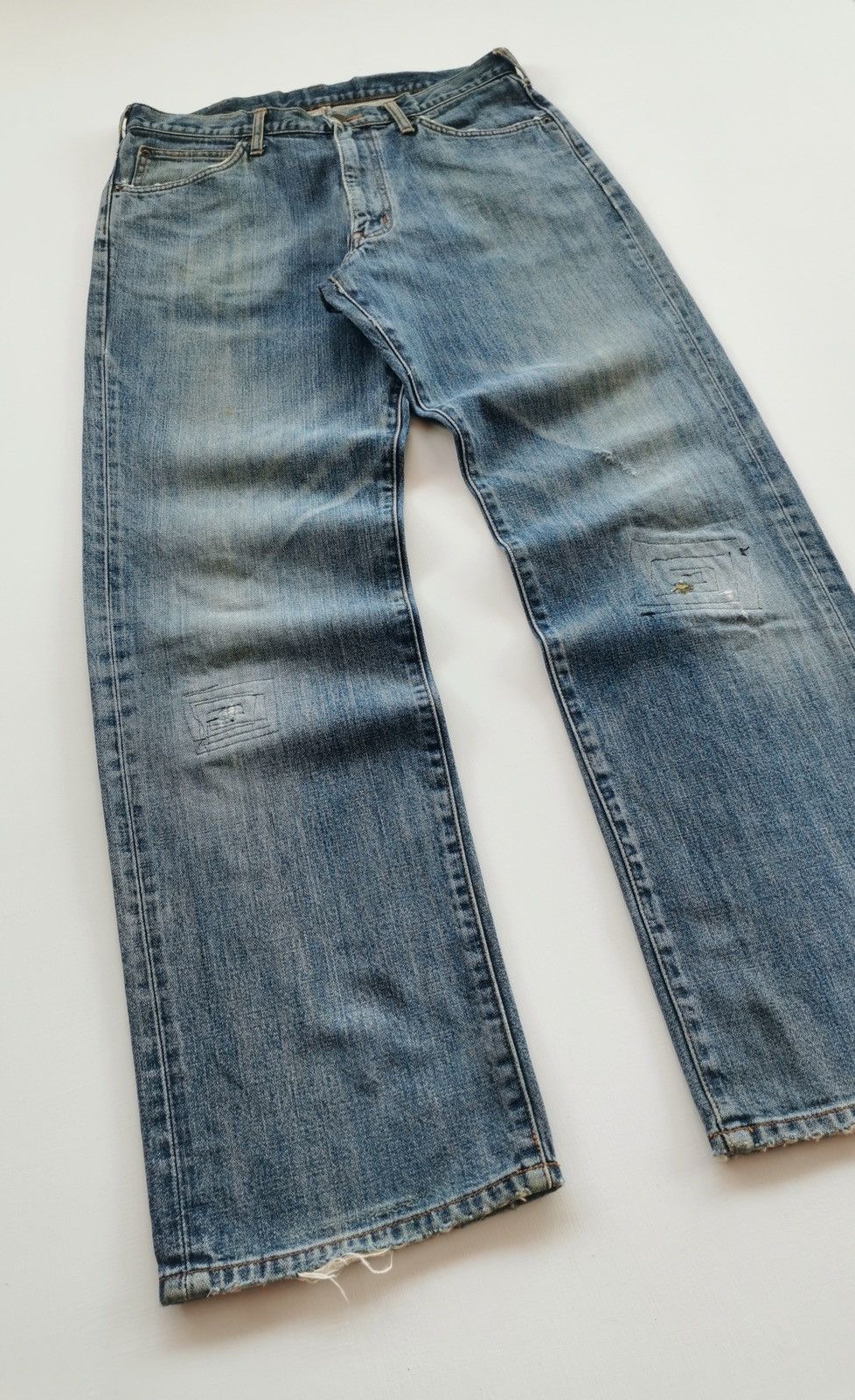 Wrangler Wrangler Patchwork Denim Jeans Size US 33 - 1 Thumbnail