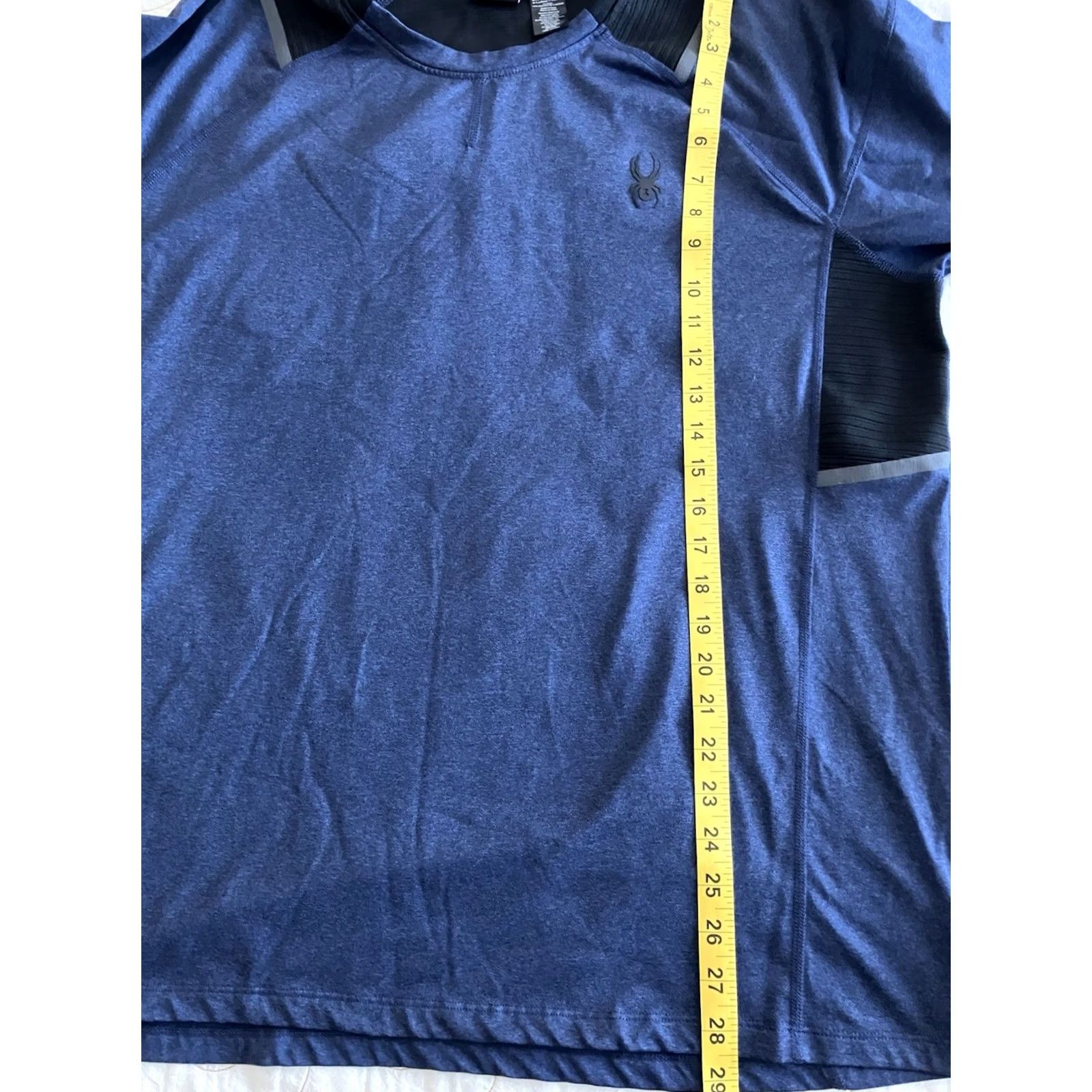 Spyder Spyder Active XL Blue Reflective Long Sleeve Shirt Stretch Quick Dry Pro Web Mens Athletic Pullover Crew Neck Casual Shirt Size US XL / EU 56 / 4 - 5 Thumbnail