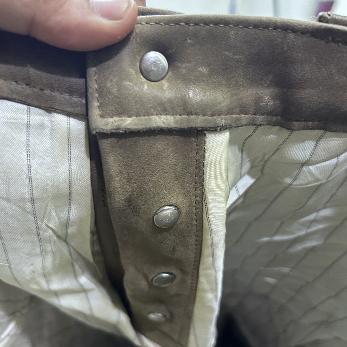 Genuine Leather Vintage Rip Van Winkle Flare Leather Pant Size US 28 / EU 44 - 19 Thumbnail