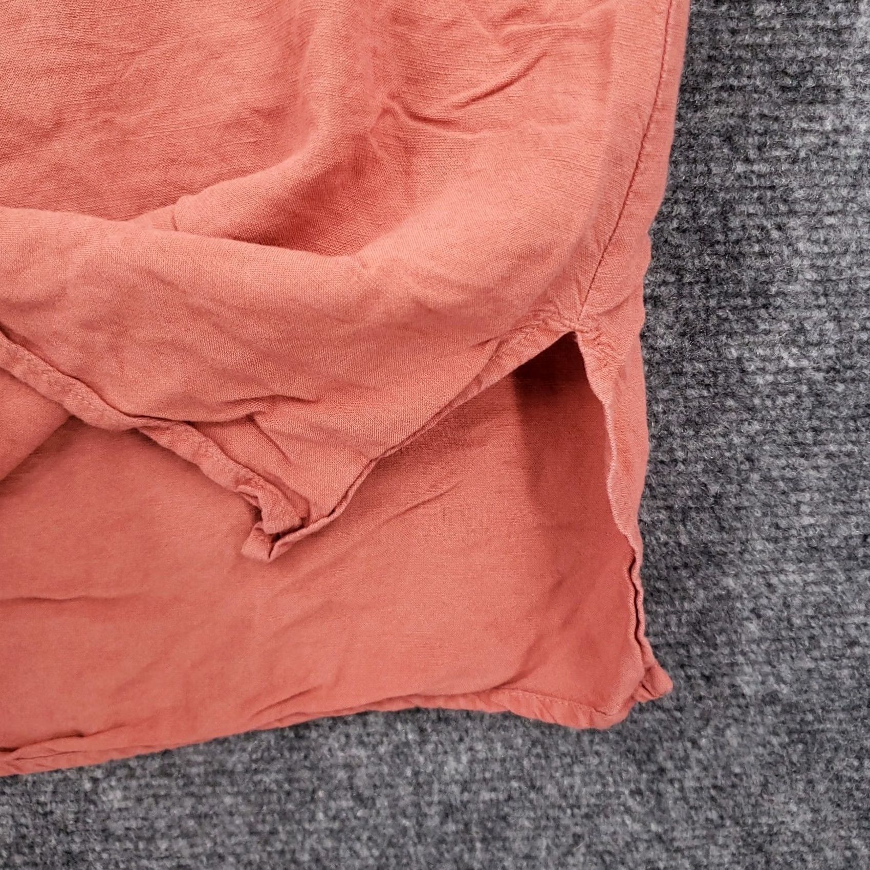 Uniqlo Uniqlo Blouse Womens S Small Orange V Neck Sleeveless Popover Linen Casual Top Size S / US 4 / IT 40 - 7 Thumbnail