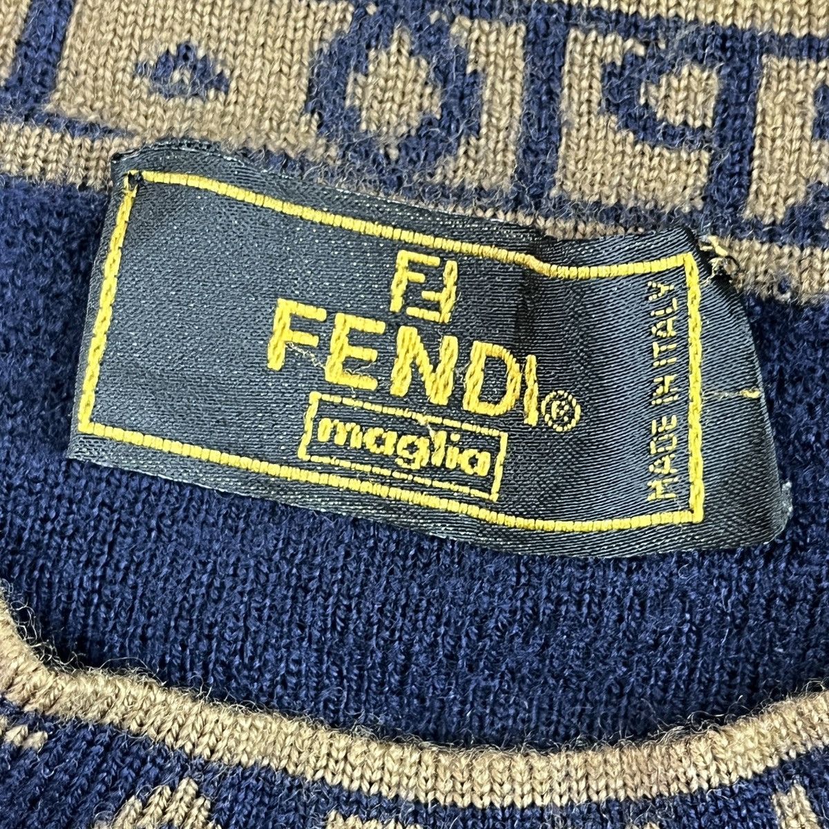 Fendi × Vintage Distressed FENDI Ripped Vintage Knitwear Sweater Size US S / EU 44-46 / 1 - 21 Thumbnail