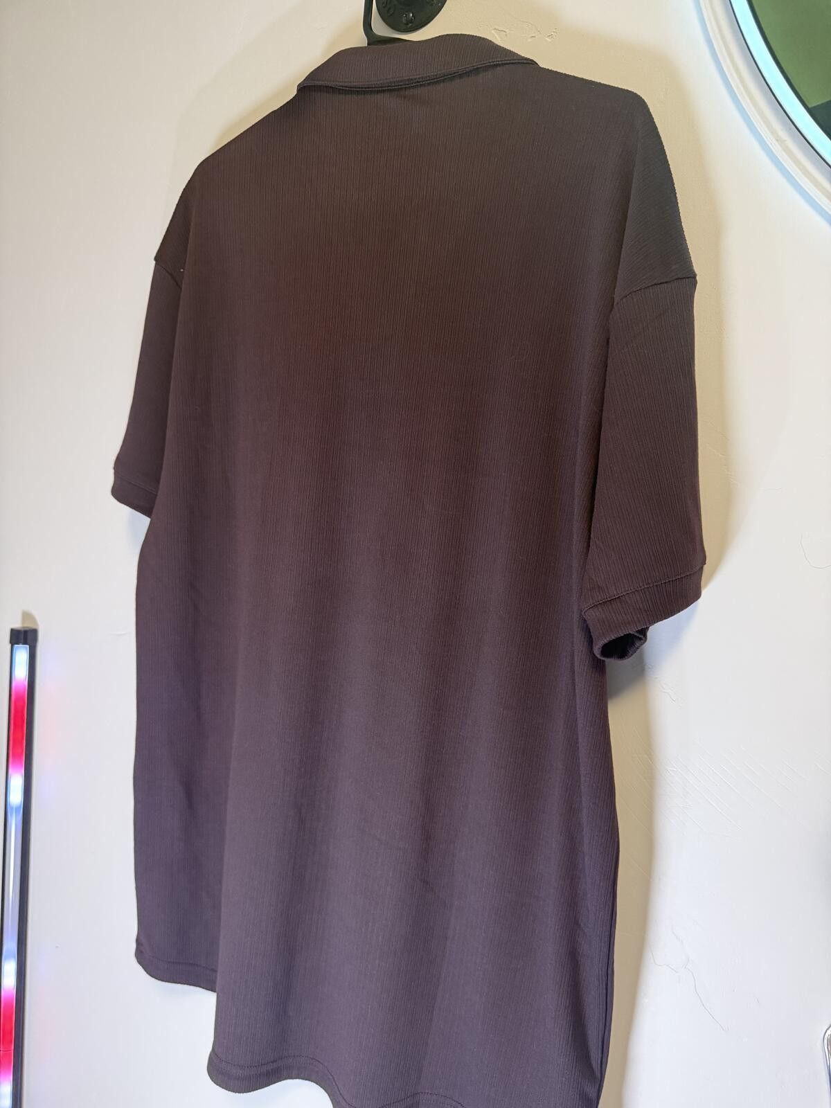 Lightning Bolt NWT BYLT Ribbed Polo Shirt Mens XL Brown Short Sleeve Size US XL / EU 56 / 4 - 4 Thumbnail