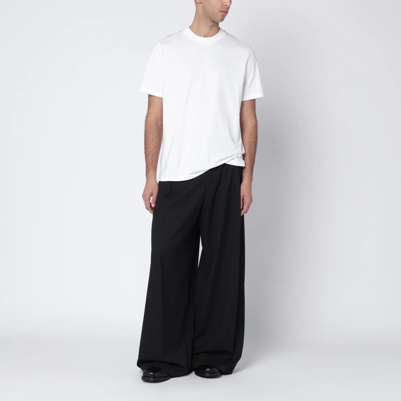 Jil Sander o1d2blof0526 Cotton Short Sleeve T-Shirt in White Size US S / EU 44-46 / 1 - 5 Thumbnail