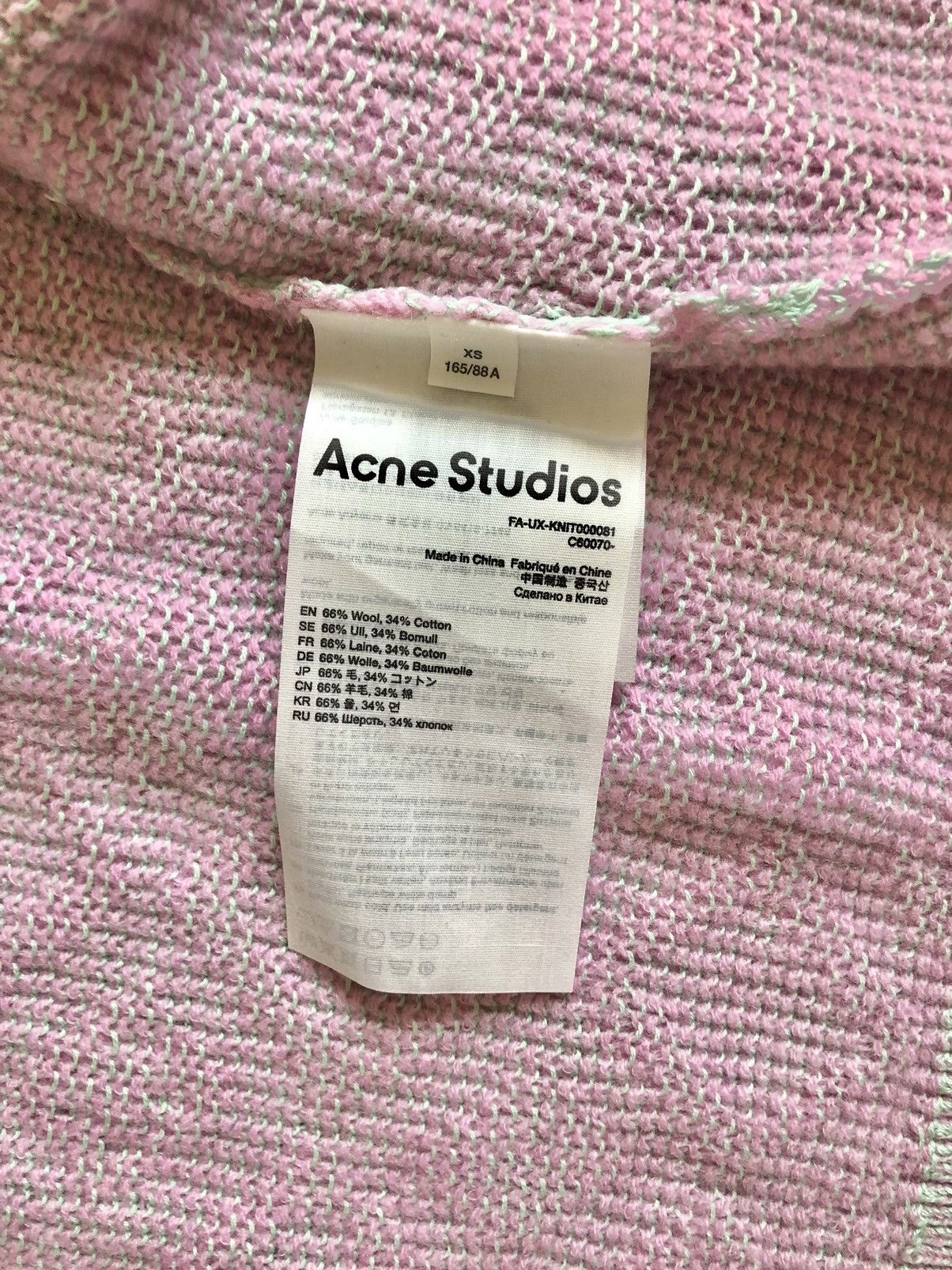 Acne Studios Acne Studios Pink/Blue Cardigan Size US XS / EU 42 / 0 - 8 Thumbnail