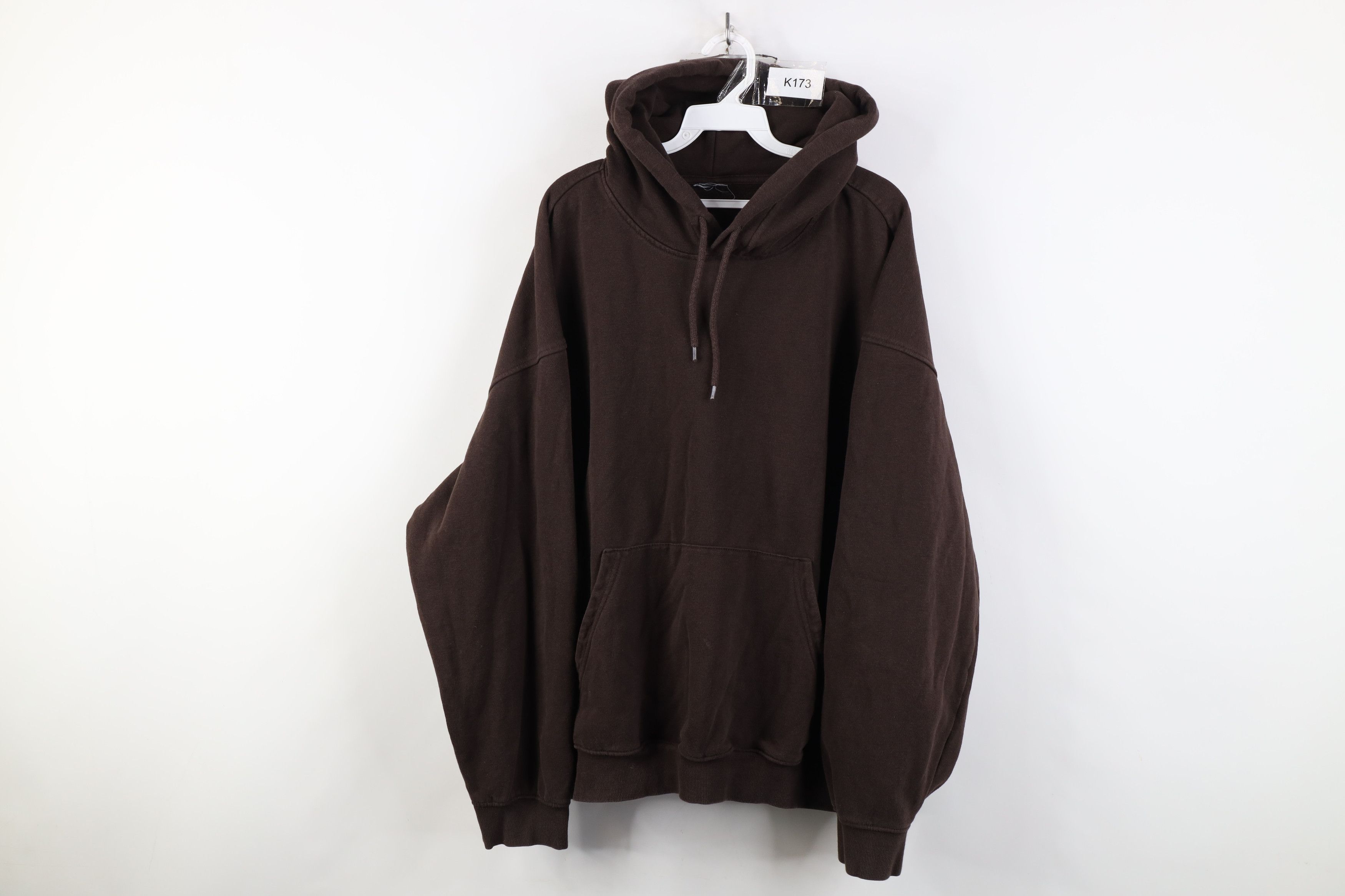 Vintage Vintage 90s Y2K Streetwear Hoodie Sweatshirt Chocolate Brown Size US XXL / EU 58 / 5 - 1 Thumbnail