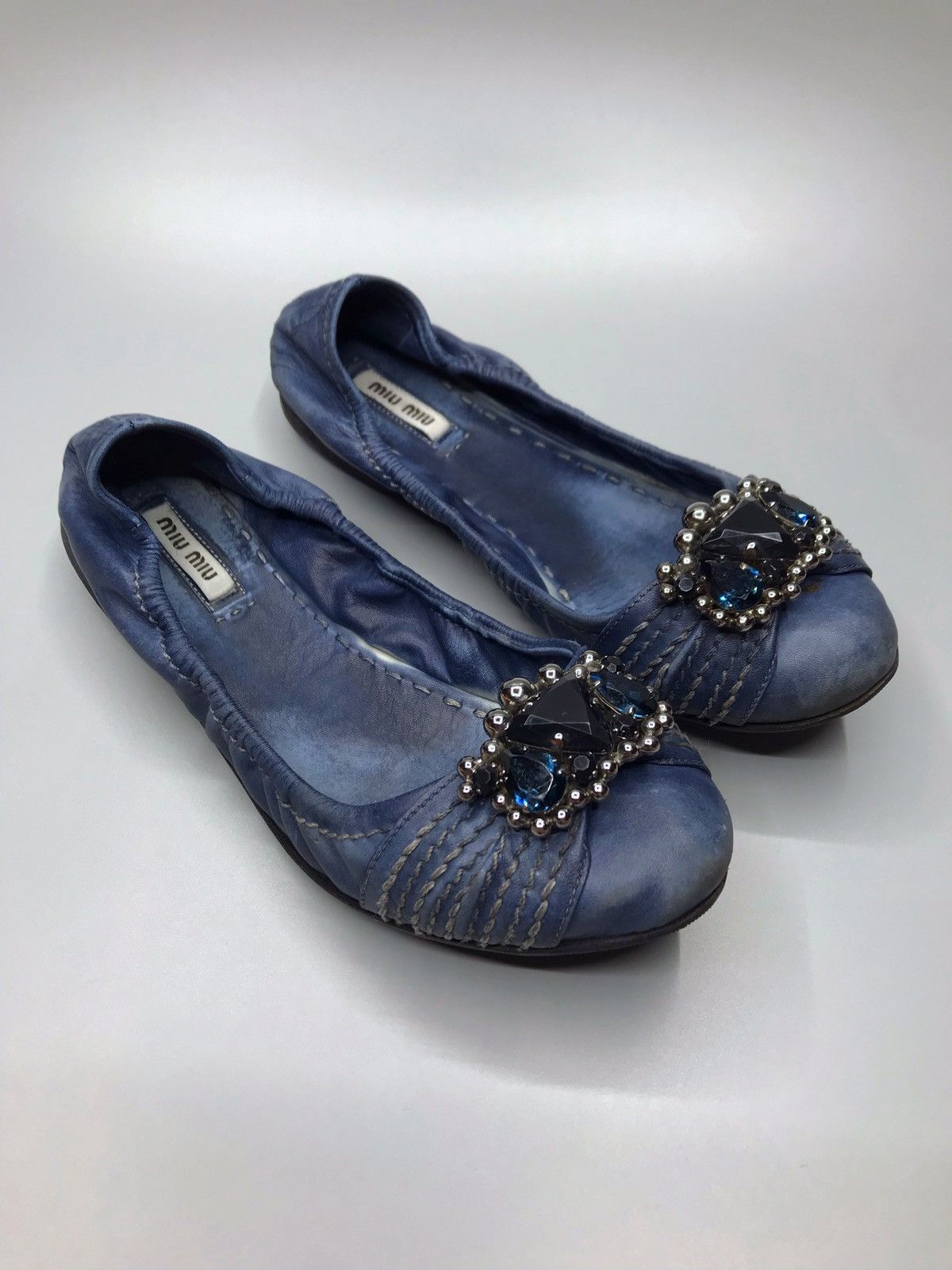 Miu Miu × Prada Miu miu Leather Ballet Flats Size US 6.5 / IT 36.5 - 1 Thumbnail