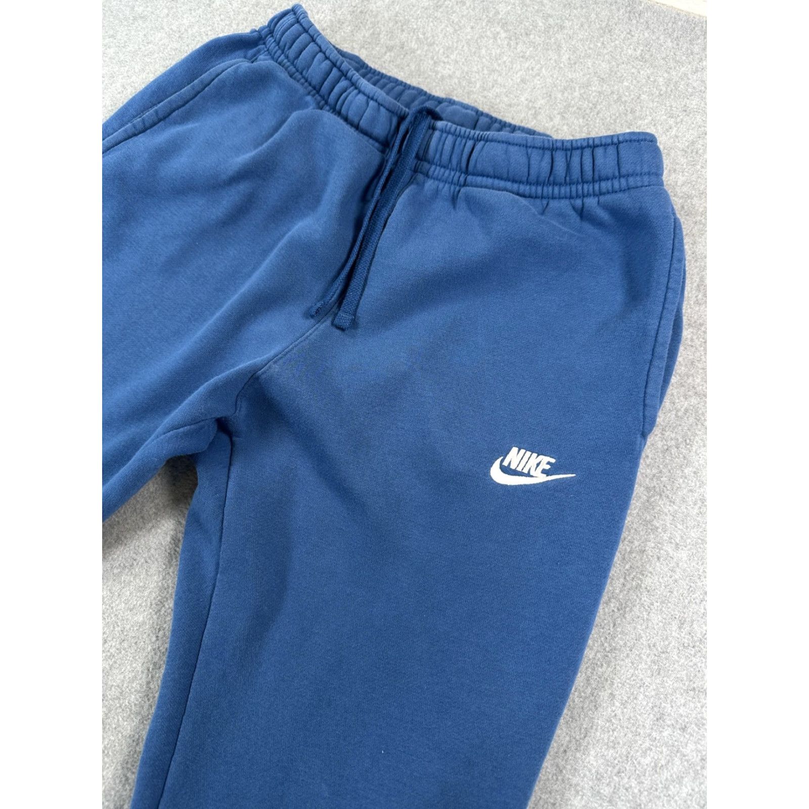 Nike Nike Jogger Pants Mens S Blue Fleece Sweatpants Cuffed Swoosh Logo Athletic Size US 29 - 2 Thumbnail