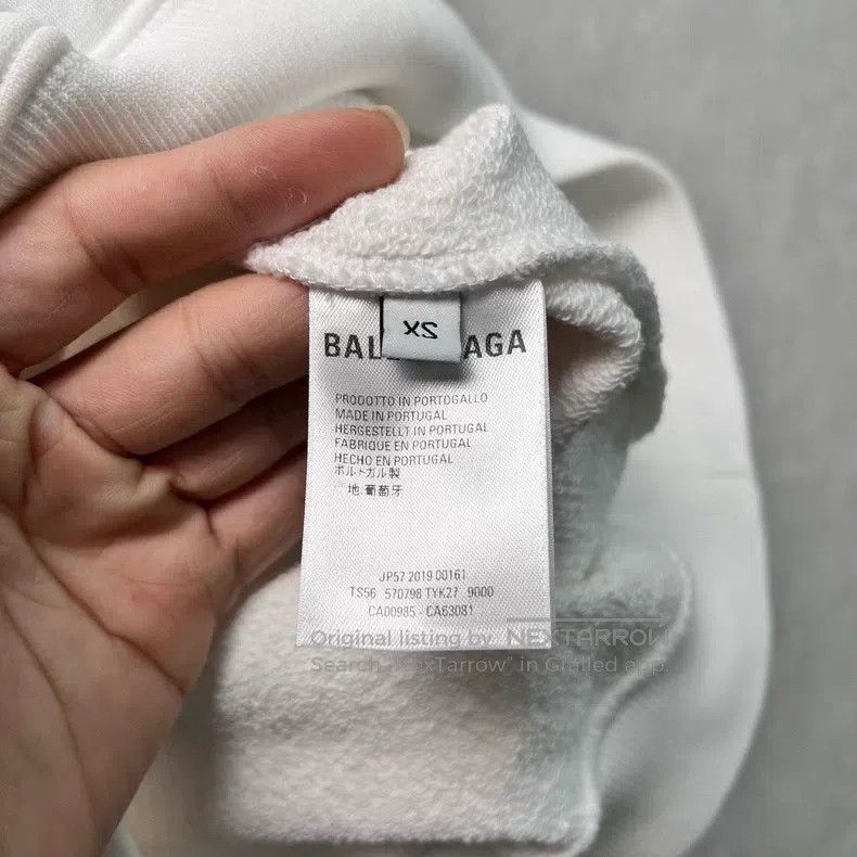Balenciaga Balenciaga White Letter Logo Hoodie Size US XS / EU 42 / 0 - 4 Thumbnail