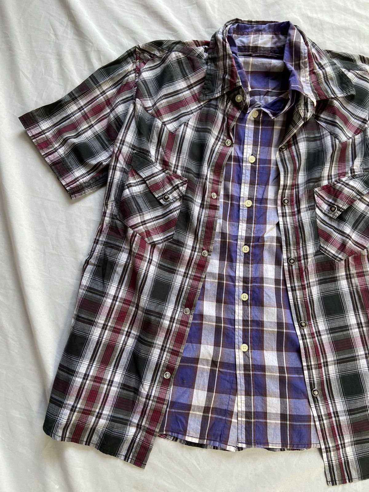 Japanese Brand OMKOE DOUBLE LAYER BUTTON UP SHIRT Size US L / EU 52-54 / 3 - 5 Thumbnail