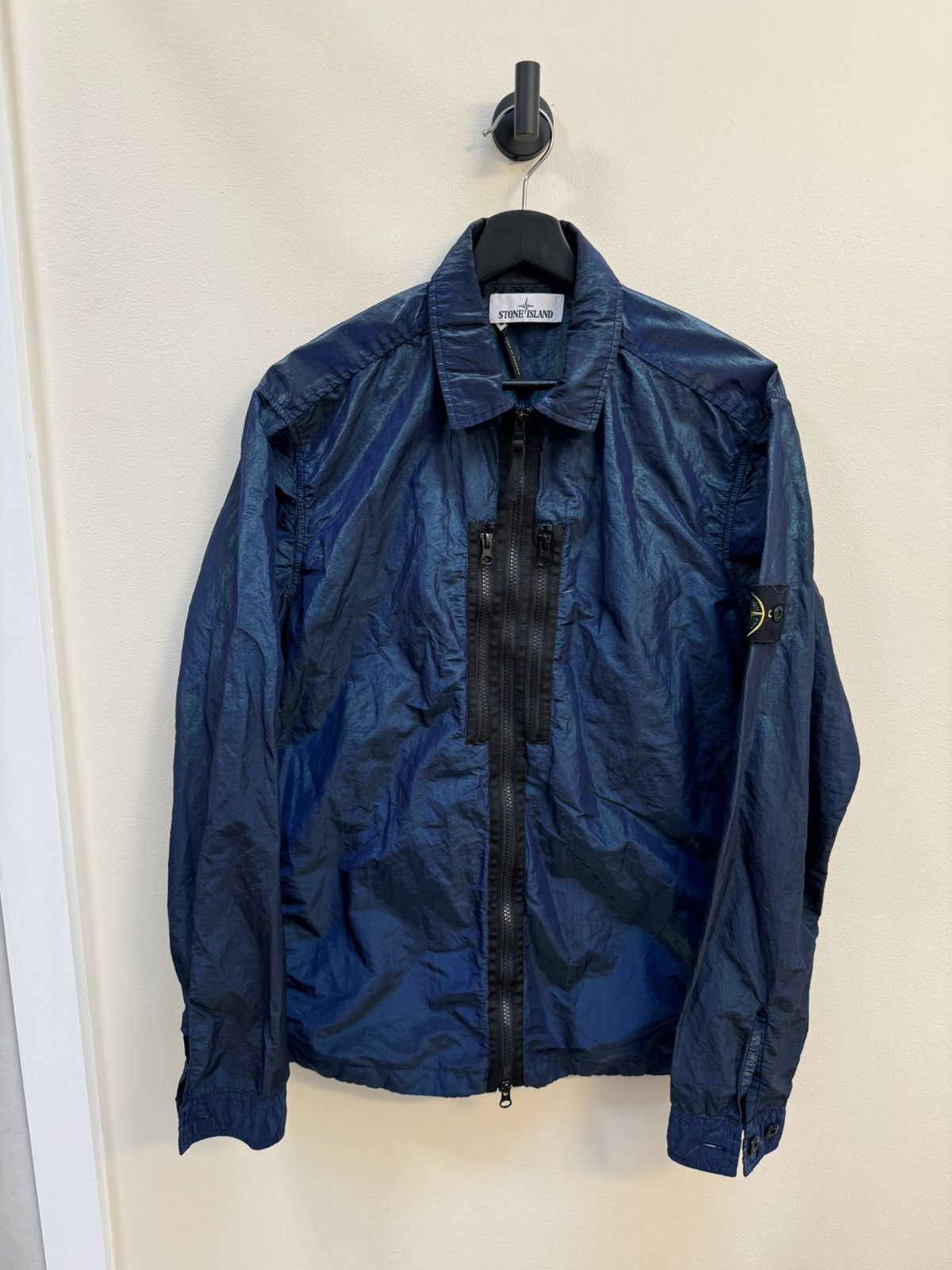 Stone Island Stone island Blue/Green Weft Overshirt | Grailed