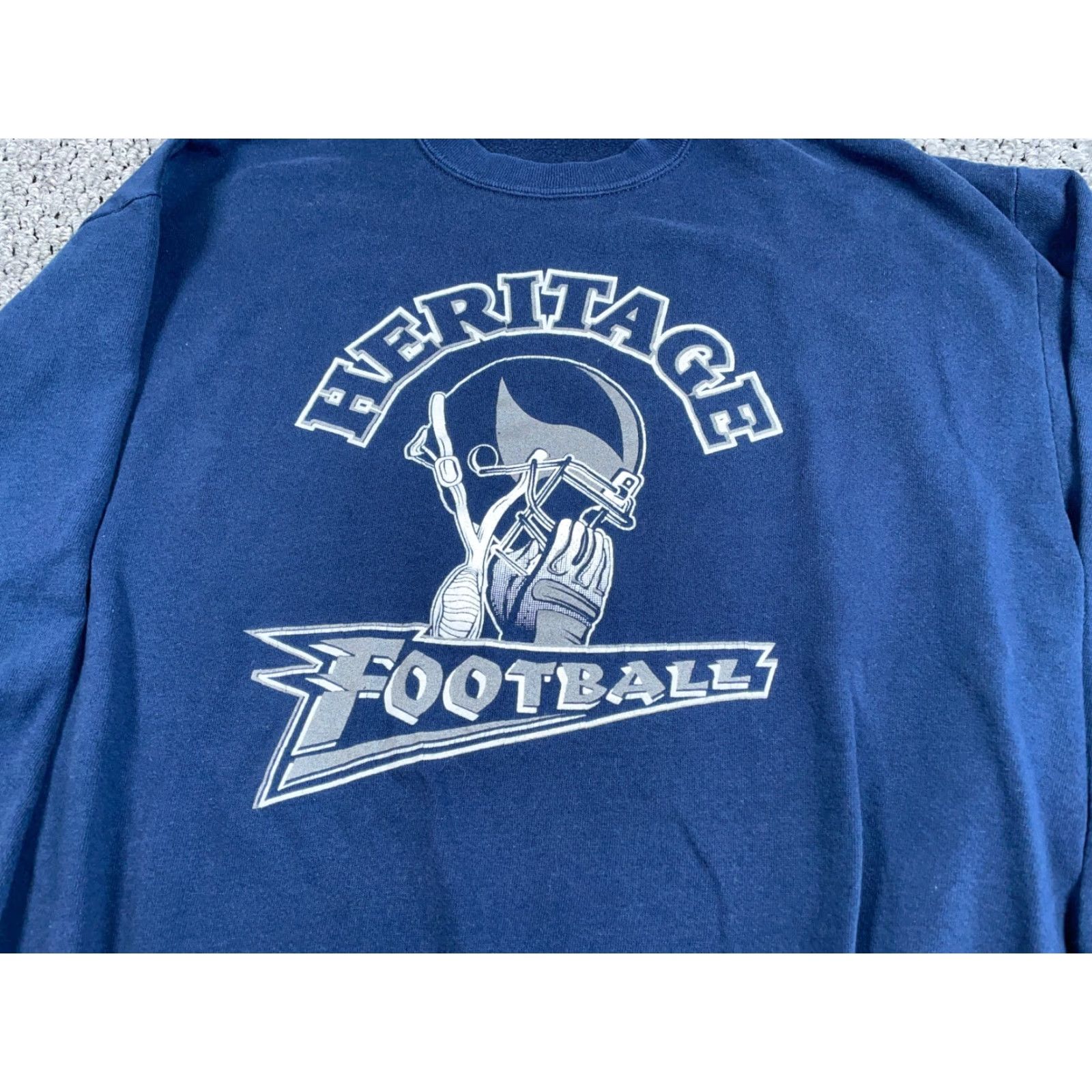 Jerzees VINTAGE Jerzees Michigan Heritage High School Football Sweatshirt Adult XL Blue Graphic Print Heavyweight 90s Mens Sweatshirt Size US XL / EU 56 / 4 - 4 Thumbnail