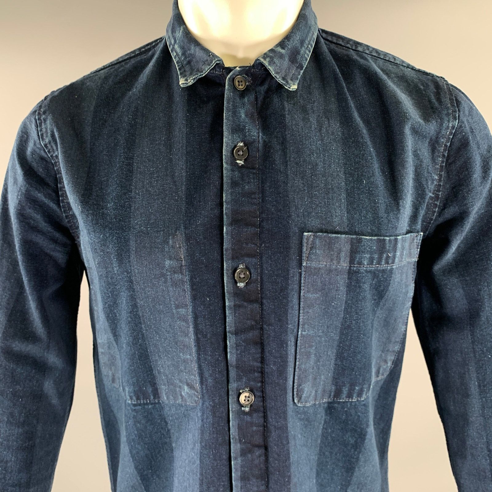 Levi's LEVI'S Size S Blue Navy Stripe Cotton Shirt Jacket Size US S / EU 44-46 / 1 - 2 Thumbnail