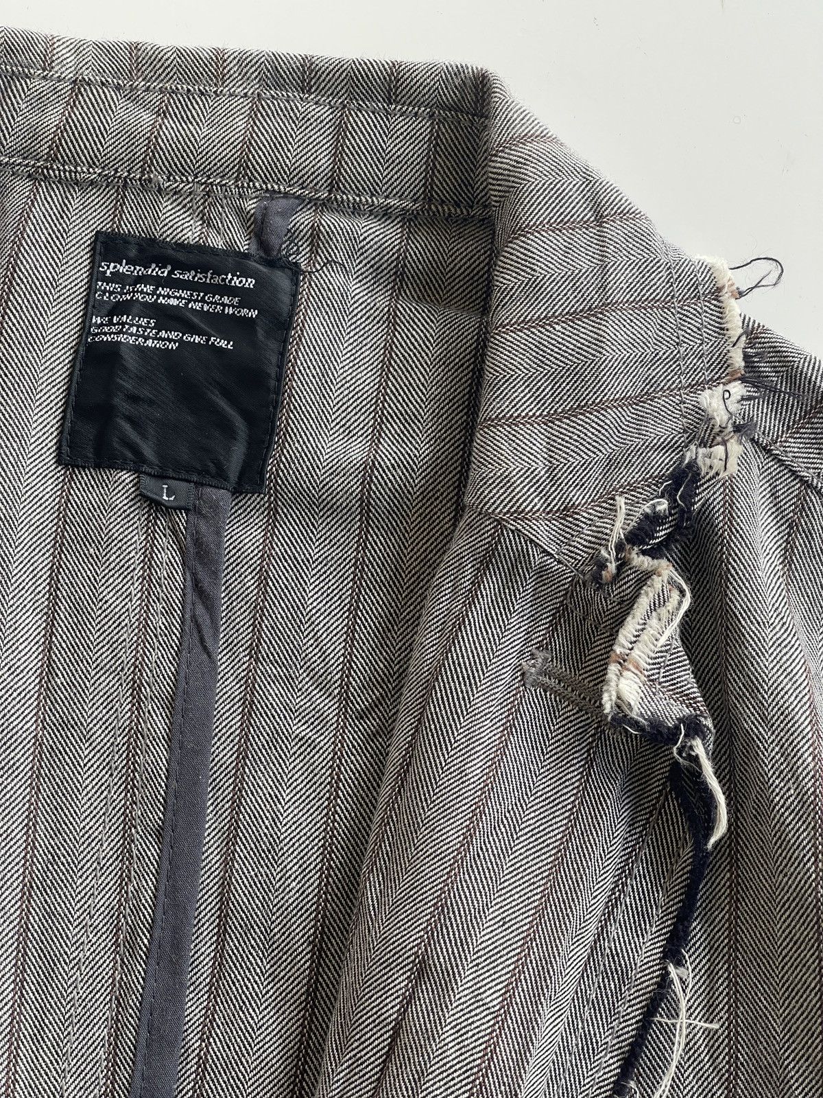 Japanese Brand × Vintage Japanese Splendid Satisfaction Unfinished Distressed Design Size US M / EU 48-50 / 2 - 10 Thumbnail