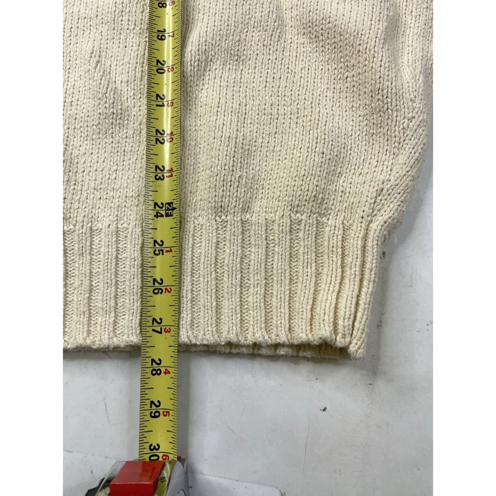 Polo Ralph Lauren VINTAGE Polo Ralph Lauren White Cotton Knit Pullover Crew Neck XL Men Sweater Size US XL / EU 56 / 4 - 5 Thumbnail