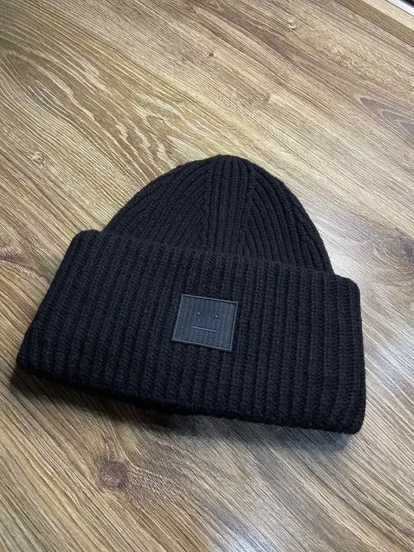 Acne Studios × Japanese Brand Acne Studio Crazy Wool Big Box Logo Y2K Hat Cap Size ONE SIZE - 1 Thumbnail