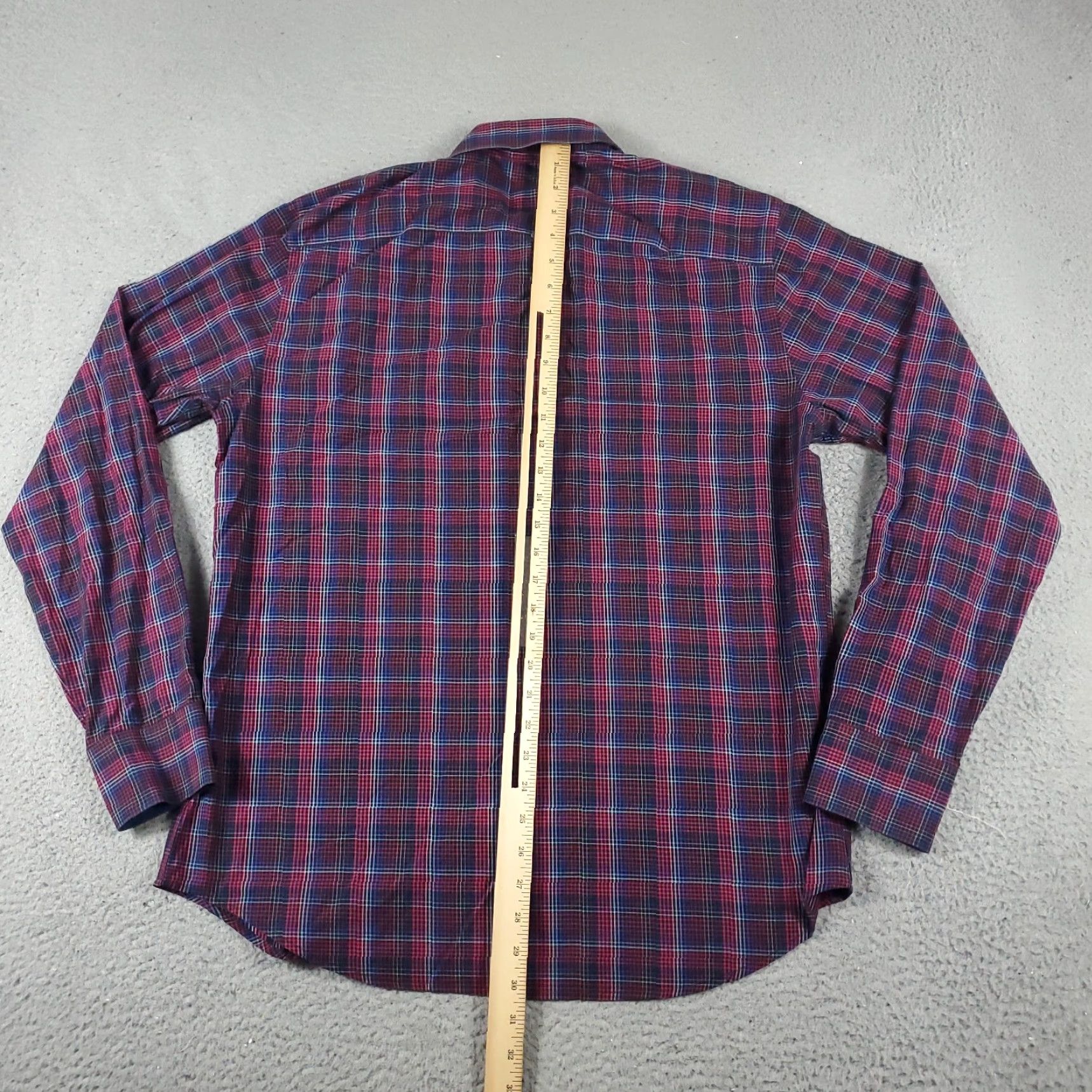 BUGATCHI Bugatchi Uomo Plaid Button-Up Shirt Mens XL Multicolor Long Sleeve Regular Fit Size US XL / EU 56 / 4 - 3 Thumbnail