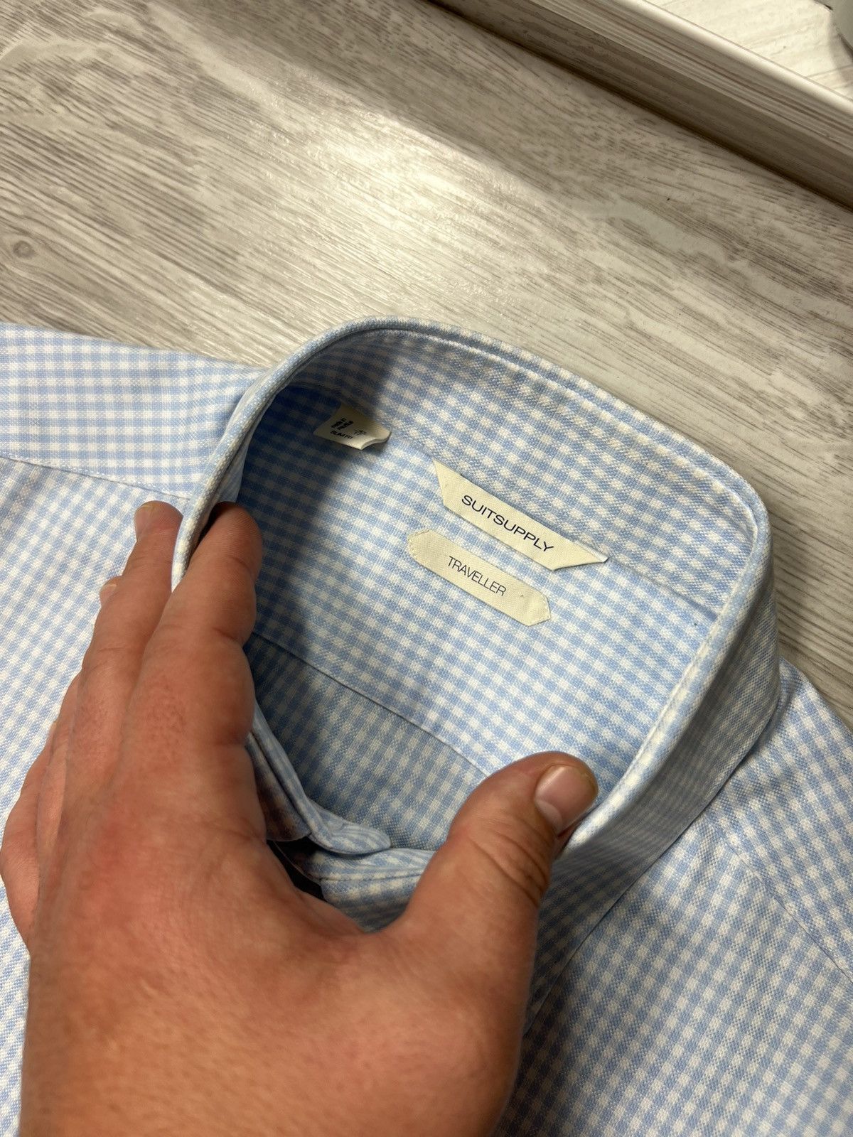 Suitsupply Suitsupply Traveller Checkered Button Up Long Sleeve Shirt Size US L / EU 52-54 / 3 - 9 Thumbnail