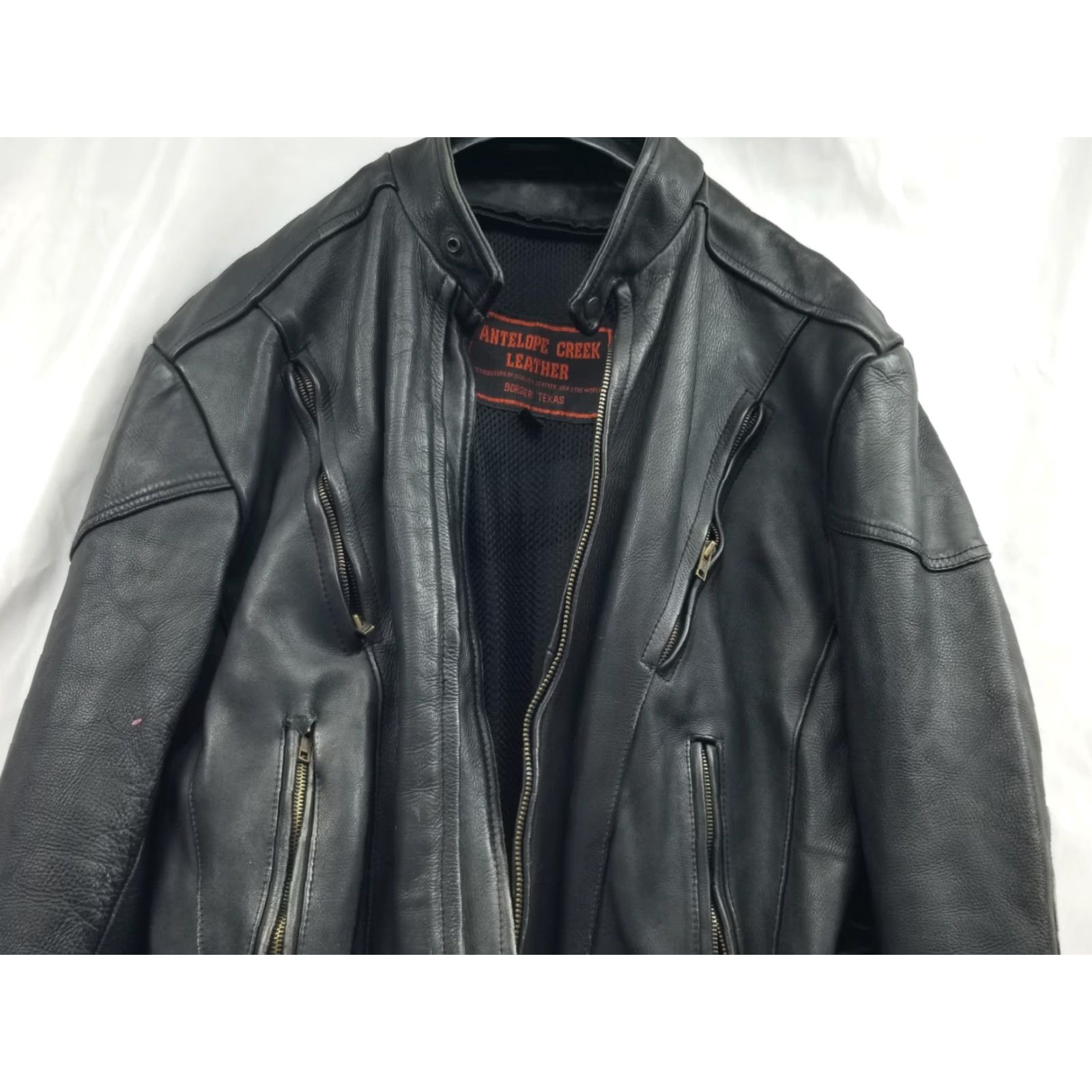 Vintage Antelope Creek Leather Motorcycle Jacket Mens Size 44 Black Embroidered Jacket Size US S / EU 44-46 / 1 - 3 Thumbnail