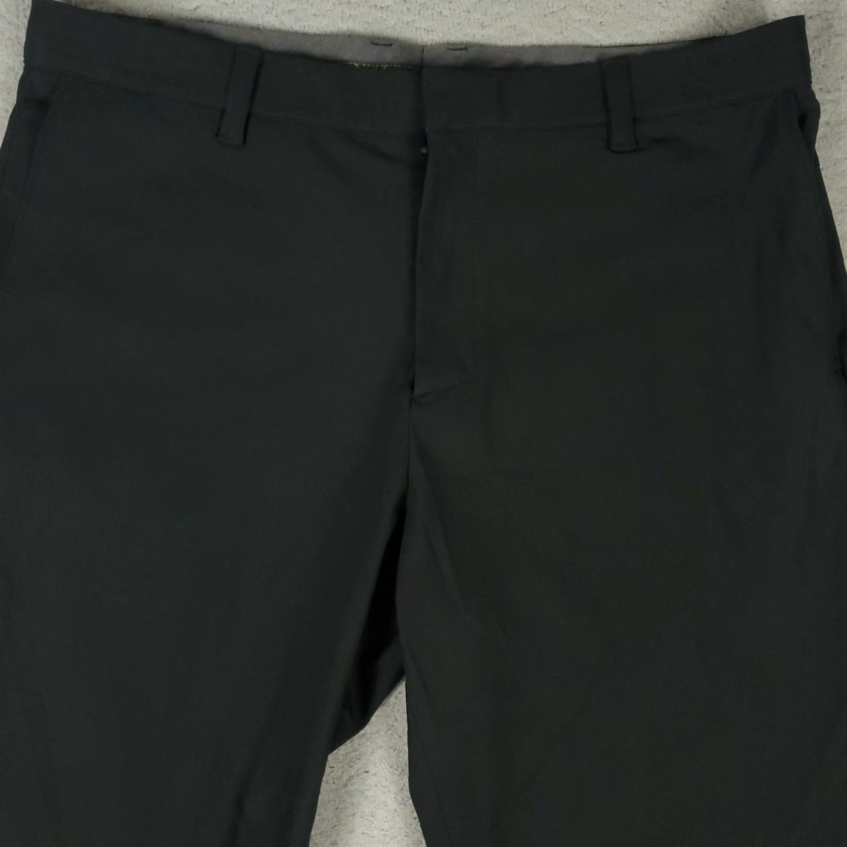 Rhone Rhone Mens Pants 36x33 Black Chino Flat Front Comfort Pockets Straight Regular Size US 36 / EU 52 - 2 Thumbnail
