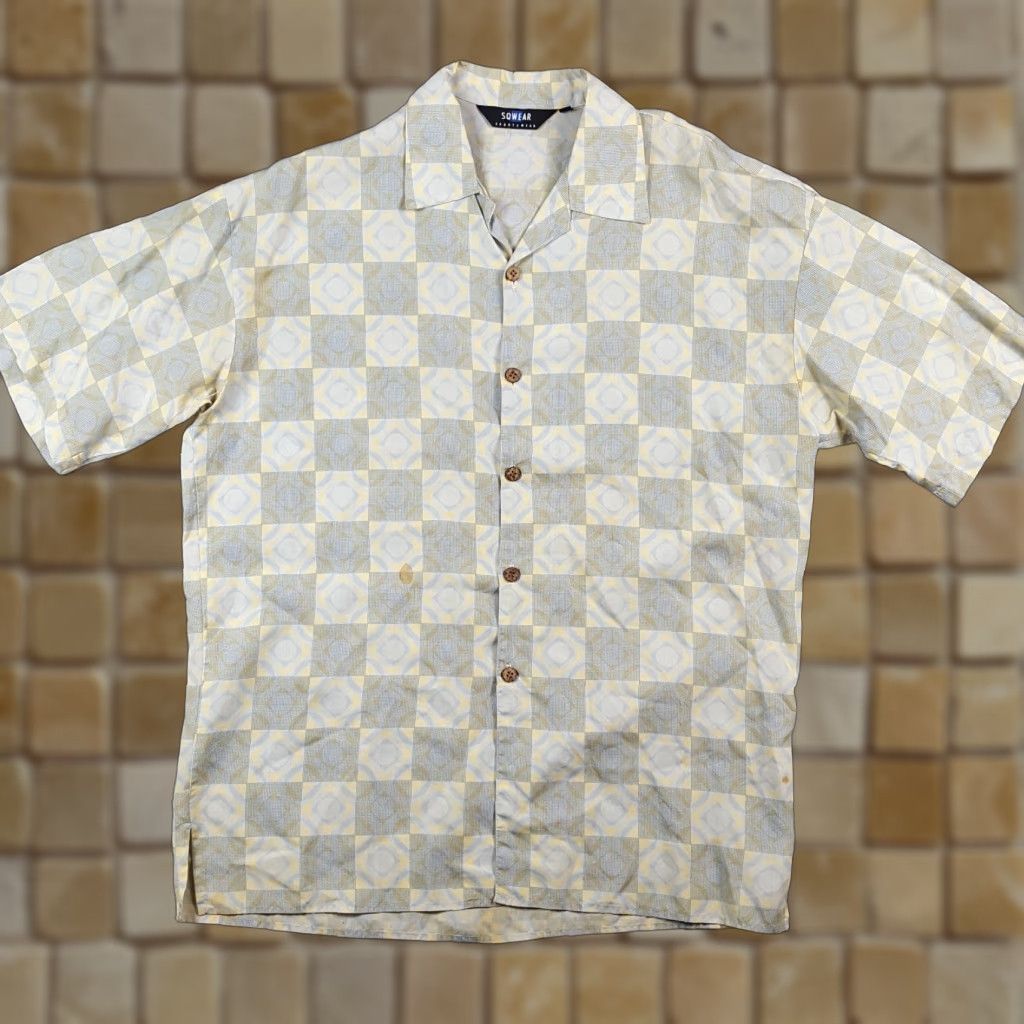 Vintage VINTAGE 80s Tencel Disco Men's XL Hawaiian Shirt Collared Button-Up Retro Casual Workwear Size US XL / EU 56 / 4 - 1 Thumbnail