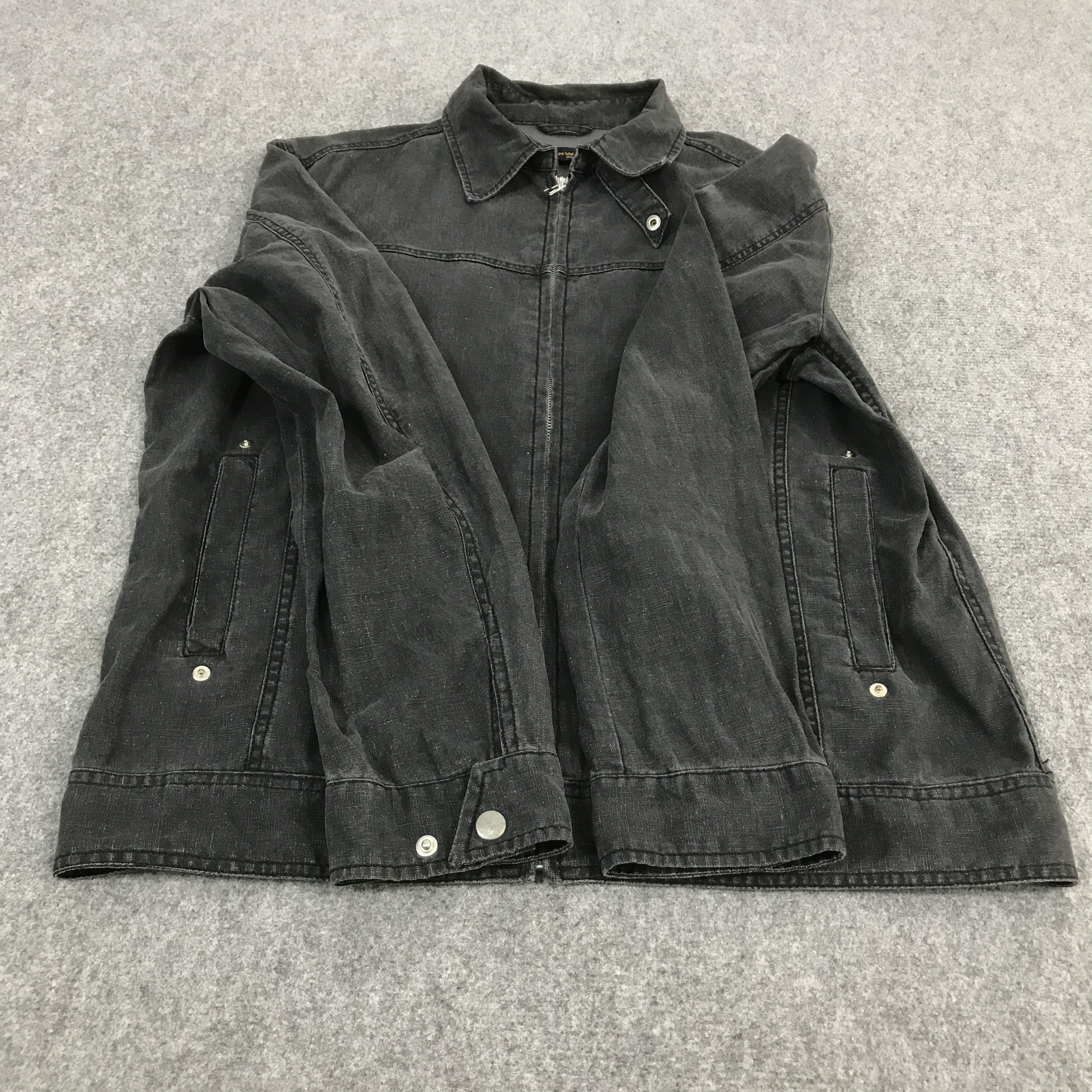 Japanese Brand JAPAN PUNK JACKET BLACK FADED FINWAY ZIPPER JACKET Size US L / EU 52-54 / 3 - 8 Thumbnail