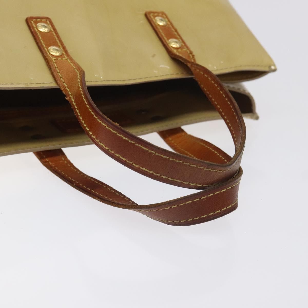 Louis Vuitton LOUIS VUITTON Monogram Vernis Reade PM Hand Bag Beige M91334 Size ONE SIZE - 7 Thumbnail